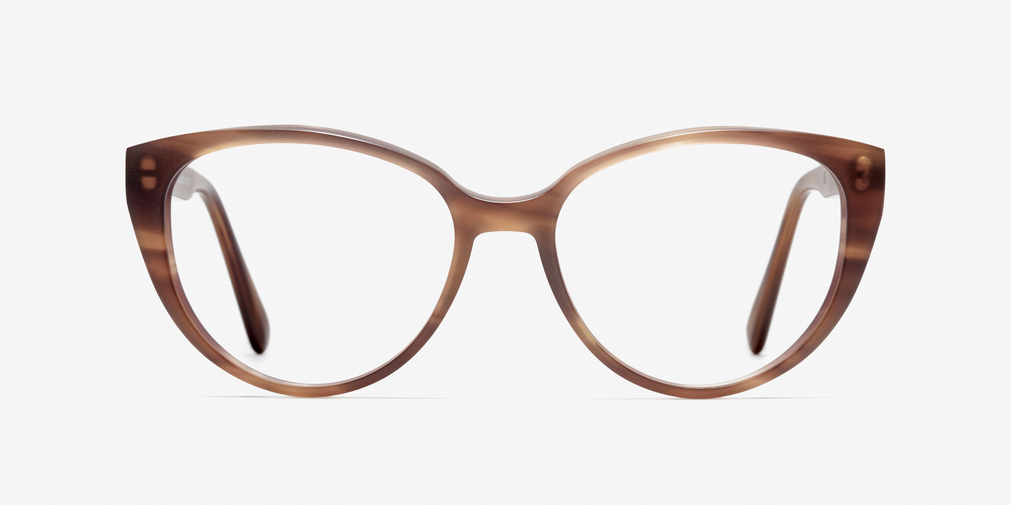 Front-Bild der Brille The Cheerful in Farbe Horn Brown und Grösse Schmal