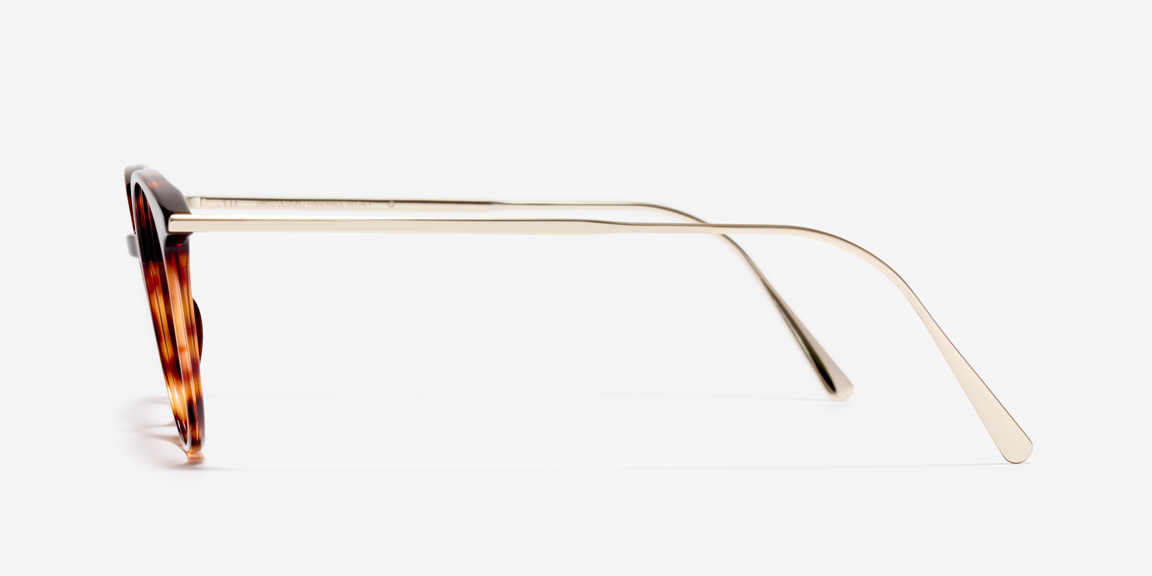 Seite-Bild der Brille The Subtle in Farbe Tortoise und Größe Schmal