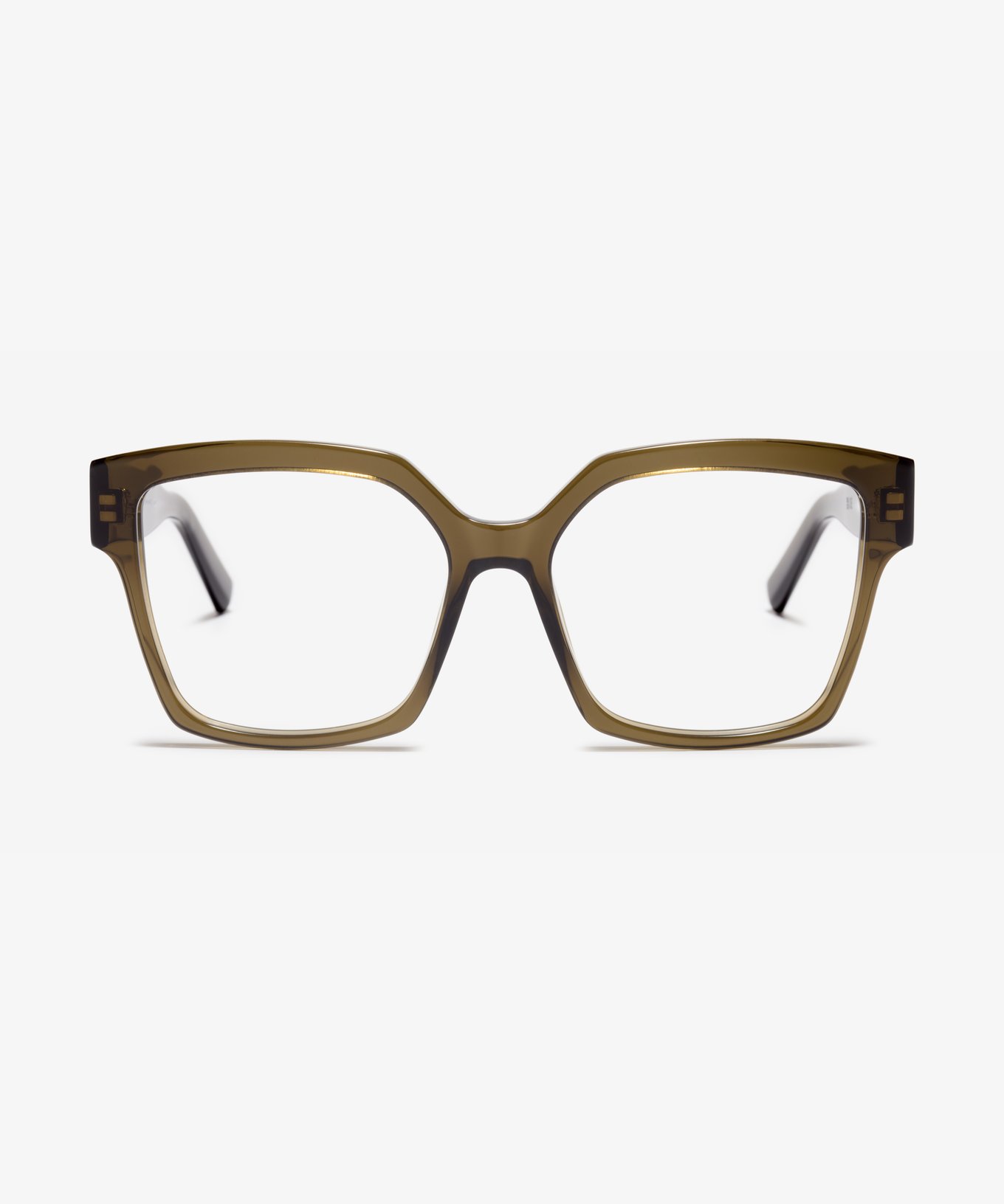 Image Face de la monture The Royal en couleur Khaki et taille Large
