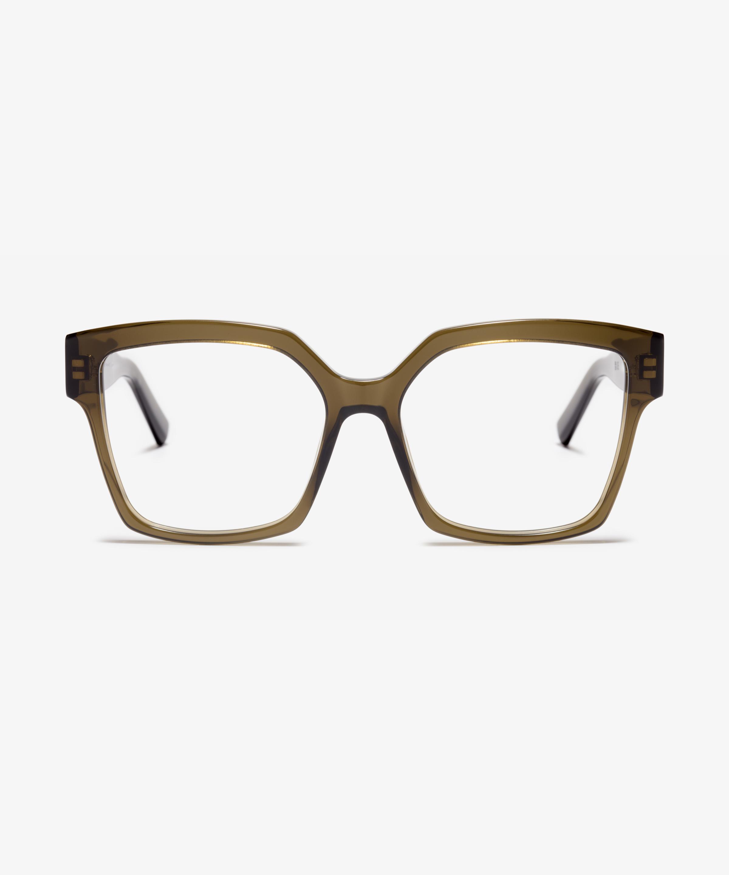 Front-Bild der Brille The Royal in Farbe Khaki und Größe Breit
