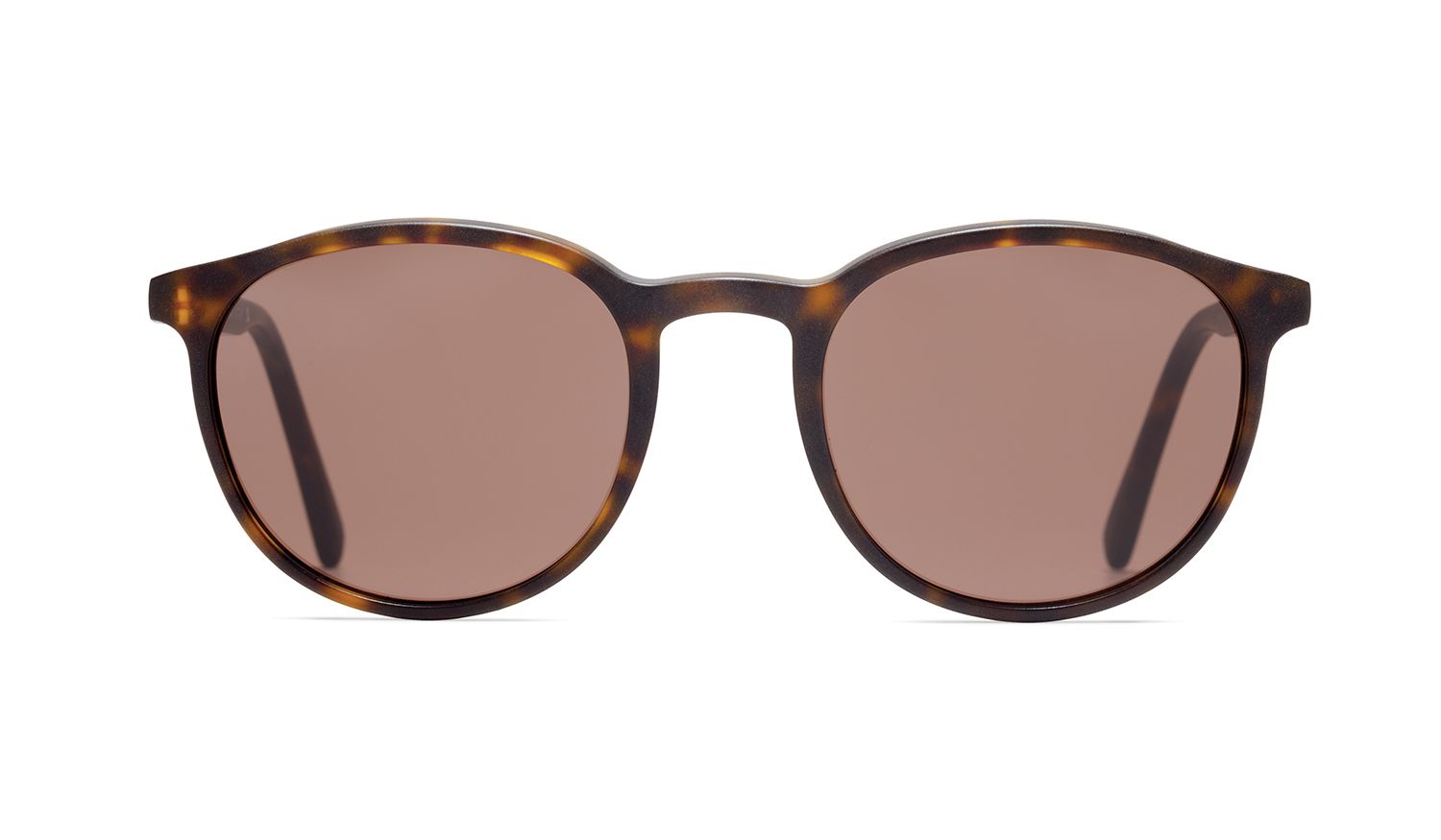 Front image of the sunglasses The Earnest in colour Dark Havana and size Medium