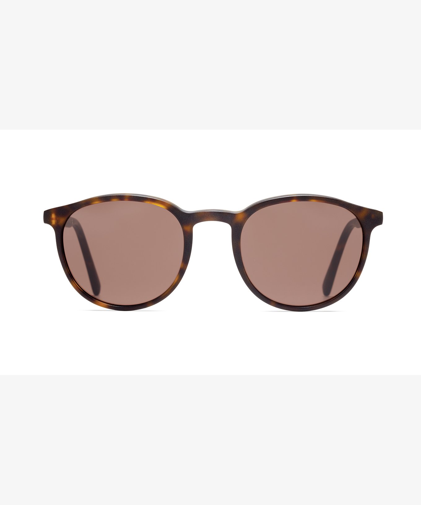 Front-Bild der Sonnenbrille The Earnest in Farbe Dark Havana und Größe Mittel