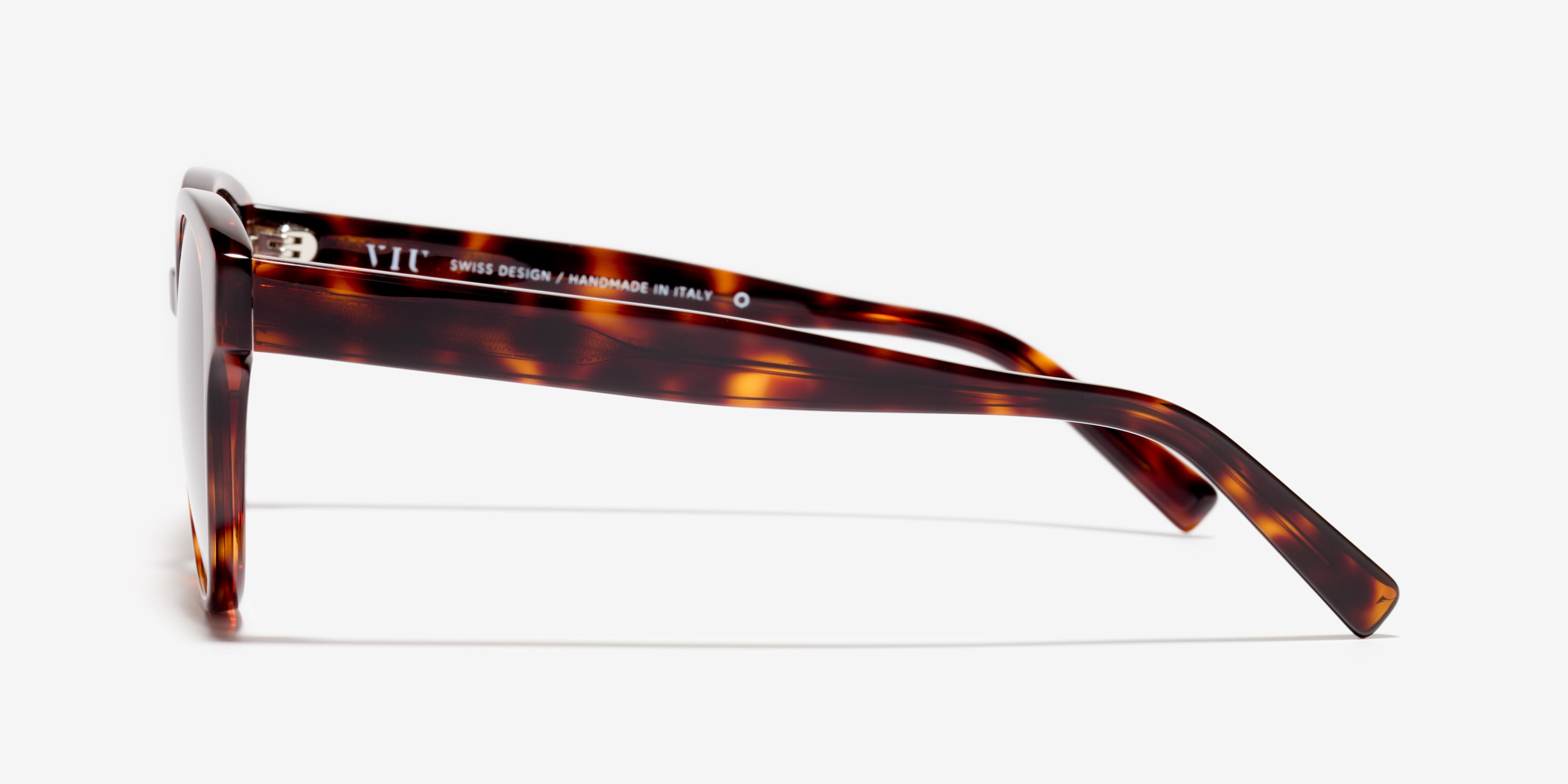 Seite-Bild der Sonnenbrille The Dazzling in Farbe Tortoise und Grösse Mittel