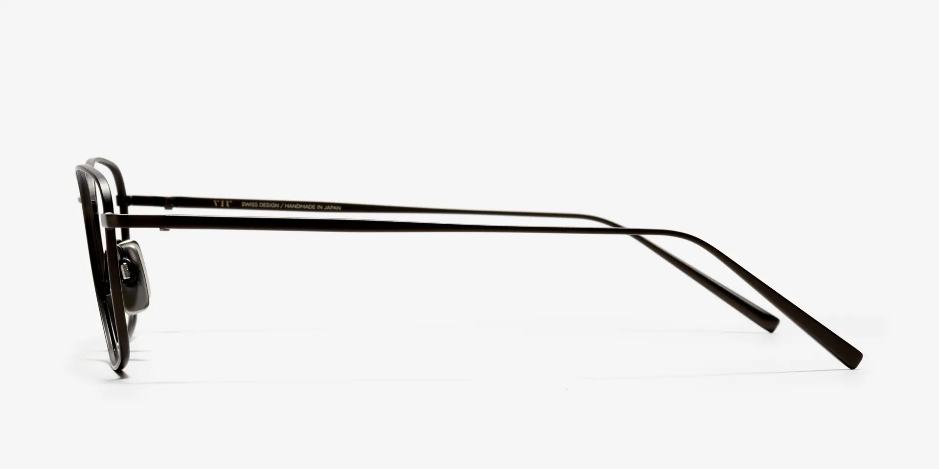 Side image of the frame The Realist in colour Gunmetal and size Wide