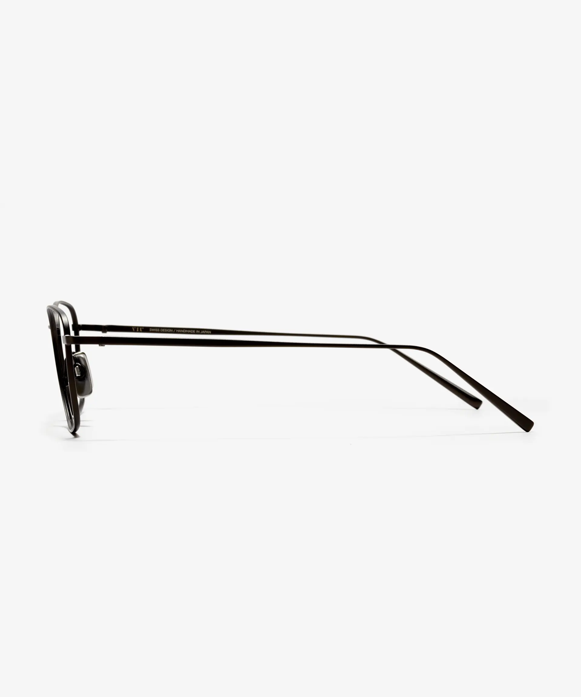 Side image of the frame The Realist in colour Gunmetal and size Wide