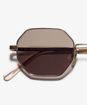 Image Détail de la paire de lunettes de soleil The Clash en couleur Star Gold et taille Moyens
