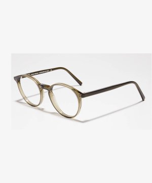 Schräg-Bild der Brille The Dapper in Farbe Khaki und Größe Breit