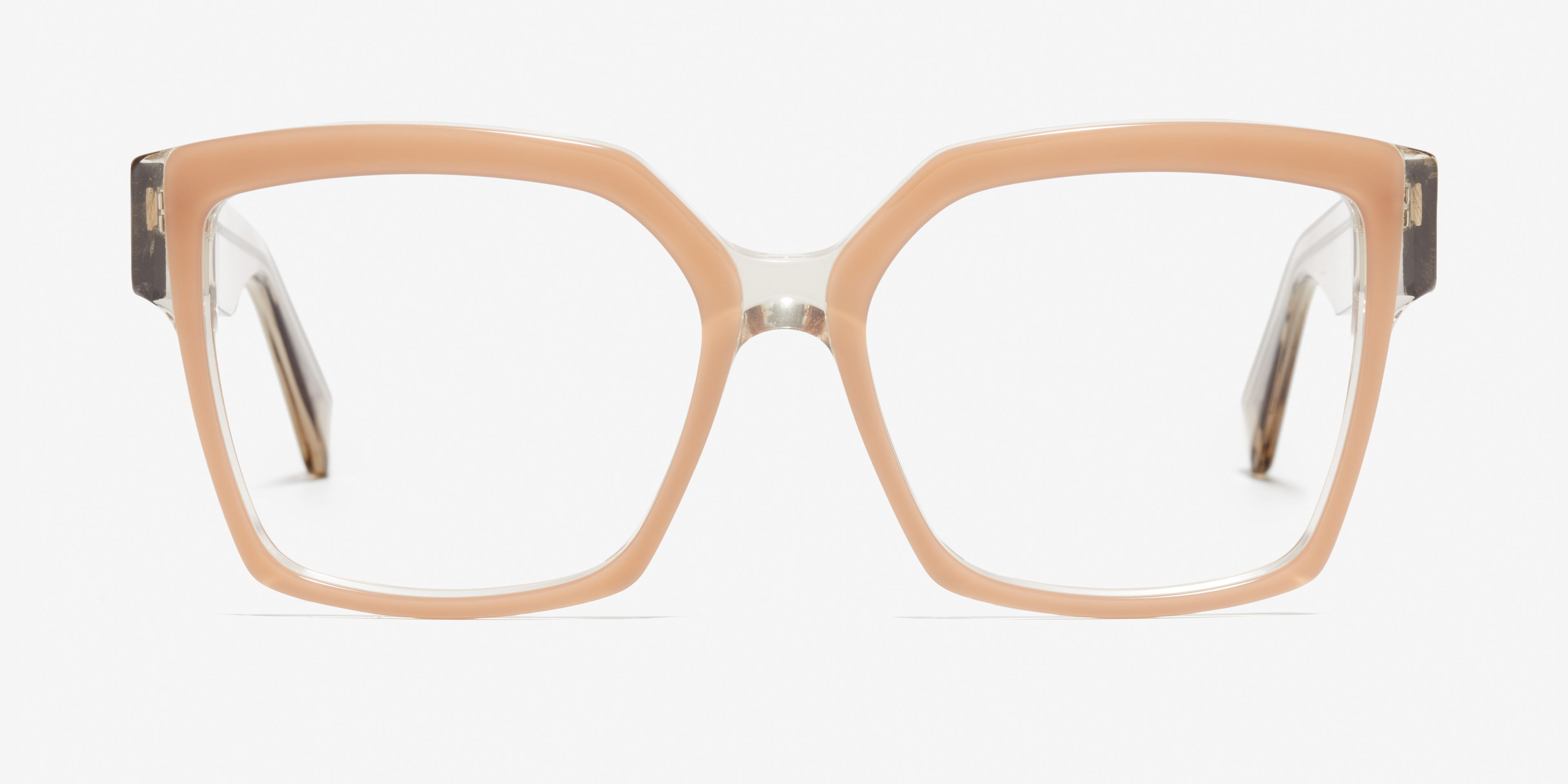 Front image of the frame The Royal II in colour Nude / Transparent and size Wide