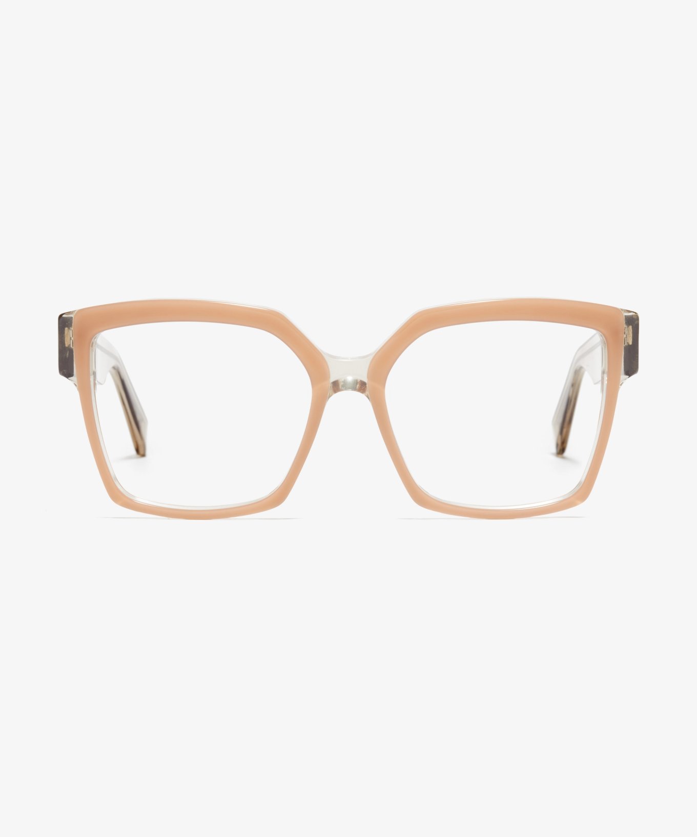 Front image of the frame The Royal II in colour Nude / Transparent and size Wide