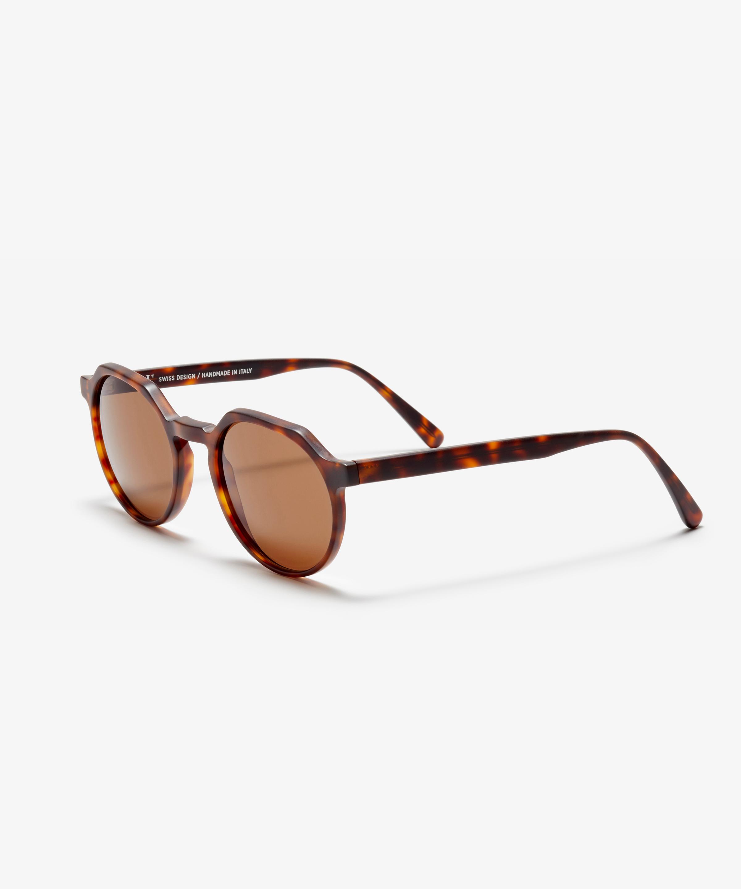 Schräg-Bild der Sonnenbrille The Cultivated in Farbe Tortoise und Größe Mittel