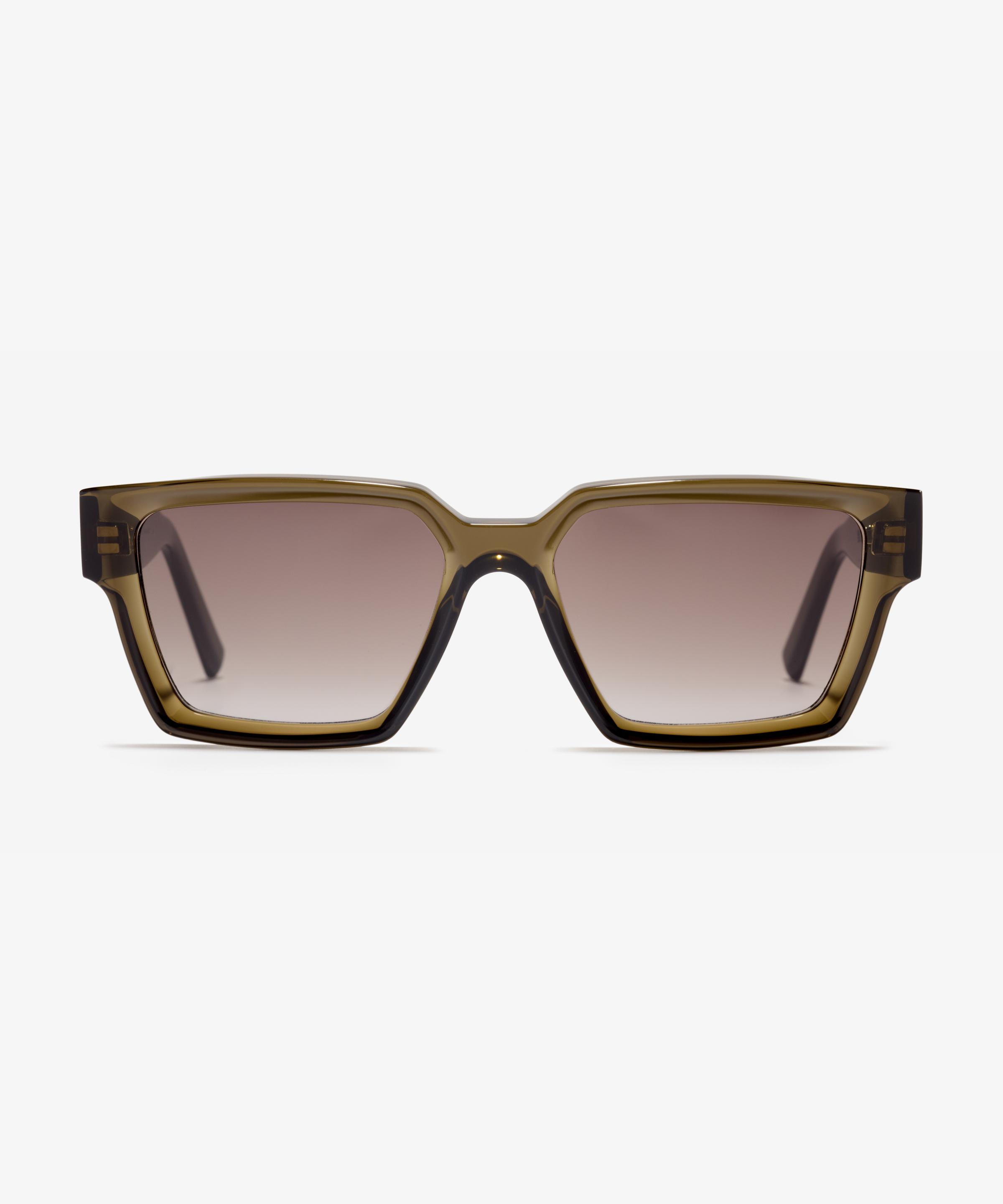 Front-Bild der Sonnenbrille The Savage in Farbe Khaki und Größe Breit