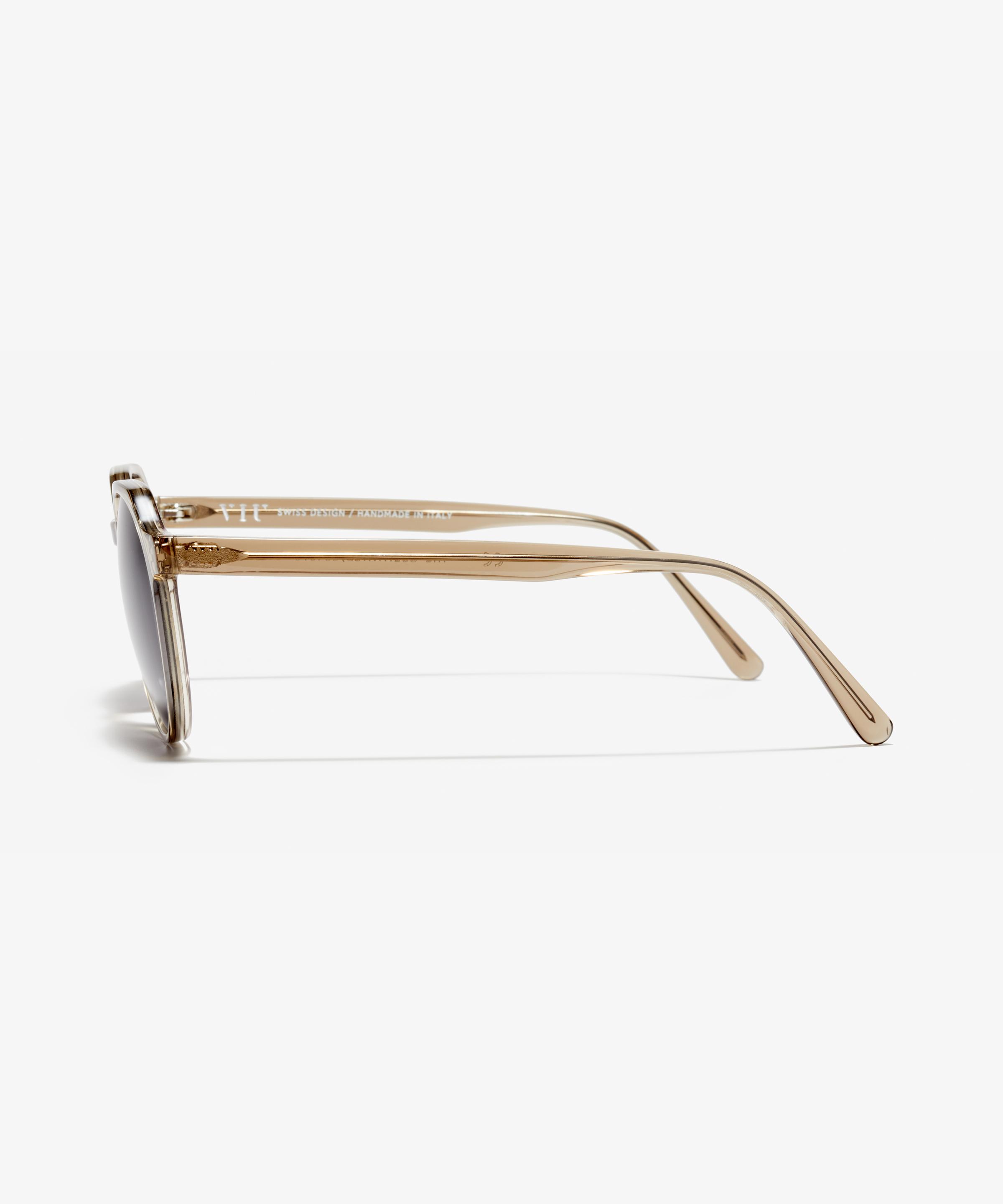 Side image of the sunglasses The Cultivated in colour Stone Grey Transparent and size Medium