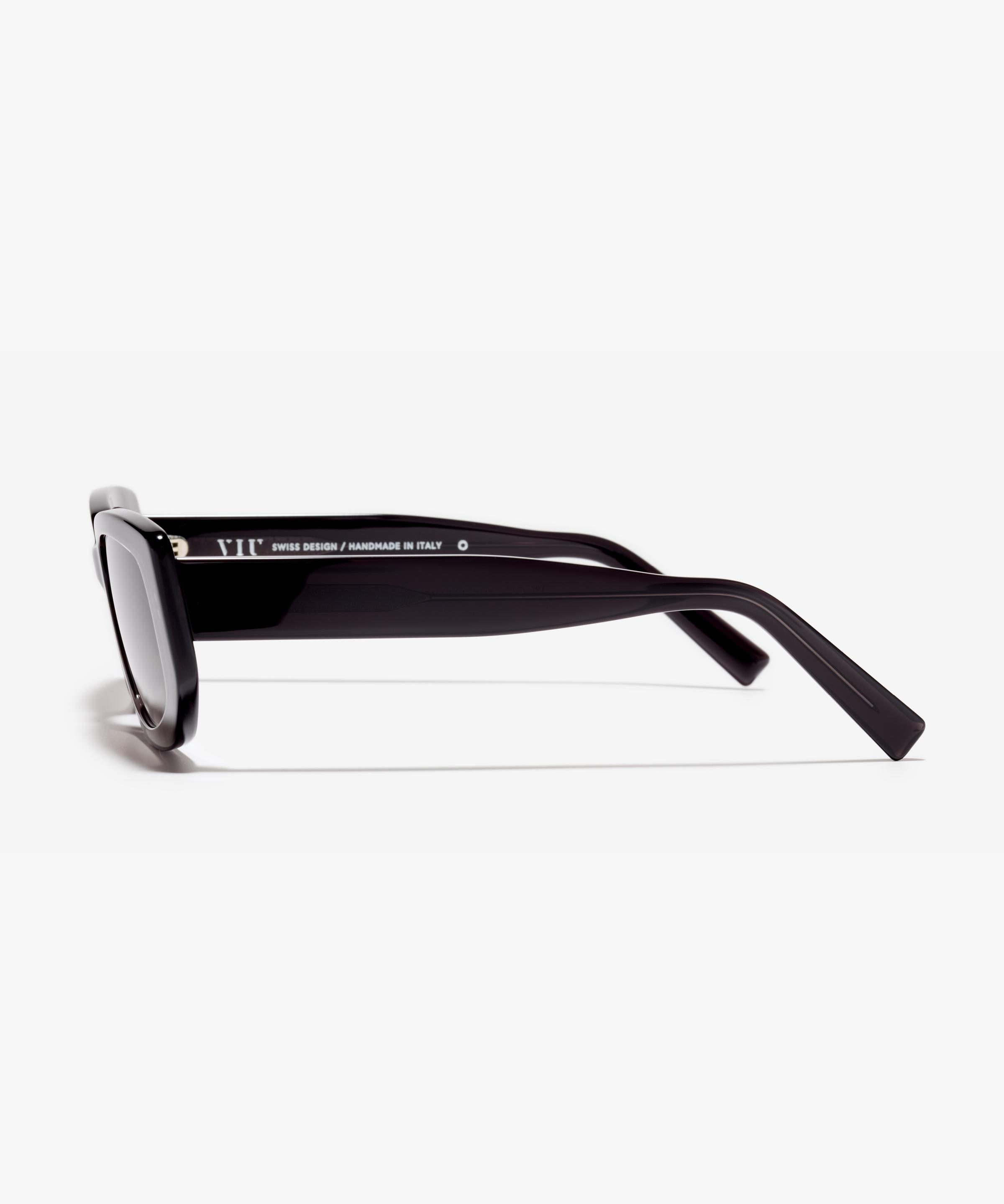 Seite-Bild der Sonnenbrille The Premiere in Farbe Black Transparent und Größe Breit