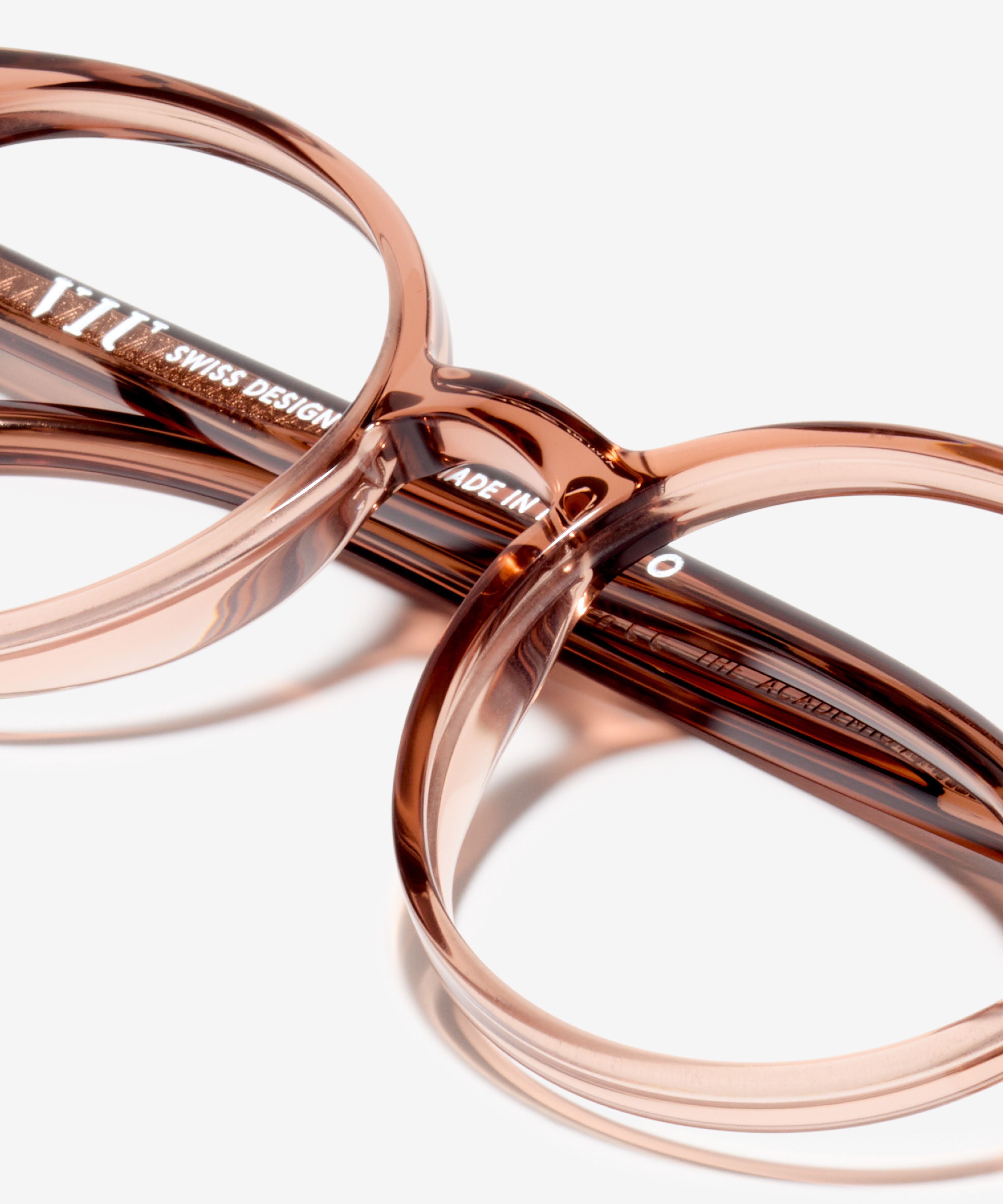 Detail-Bild der Brille The Academic in Farbe Rose Tan und Grösse Schmal