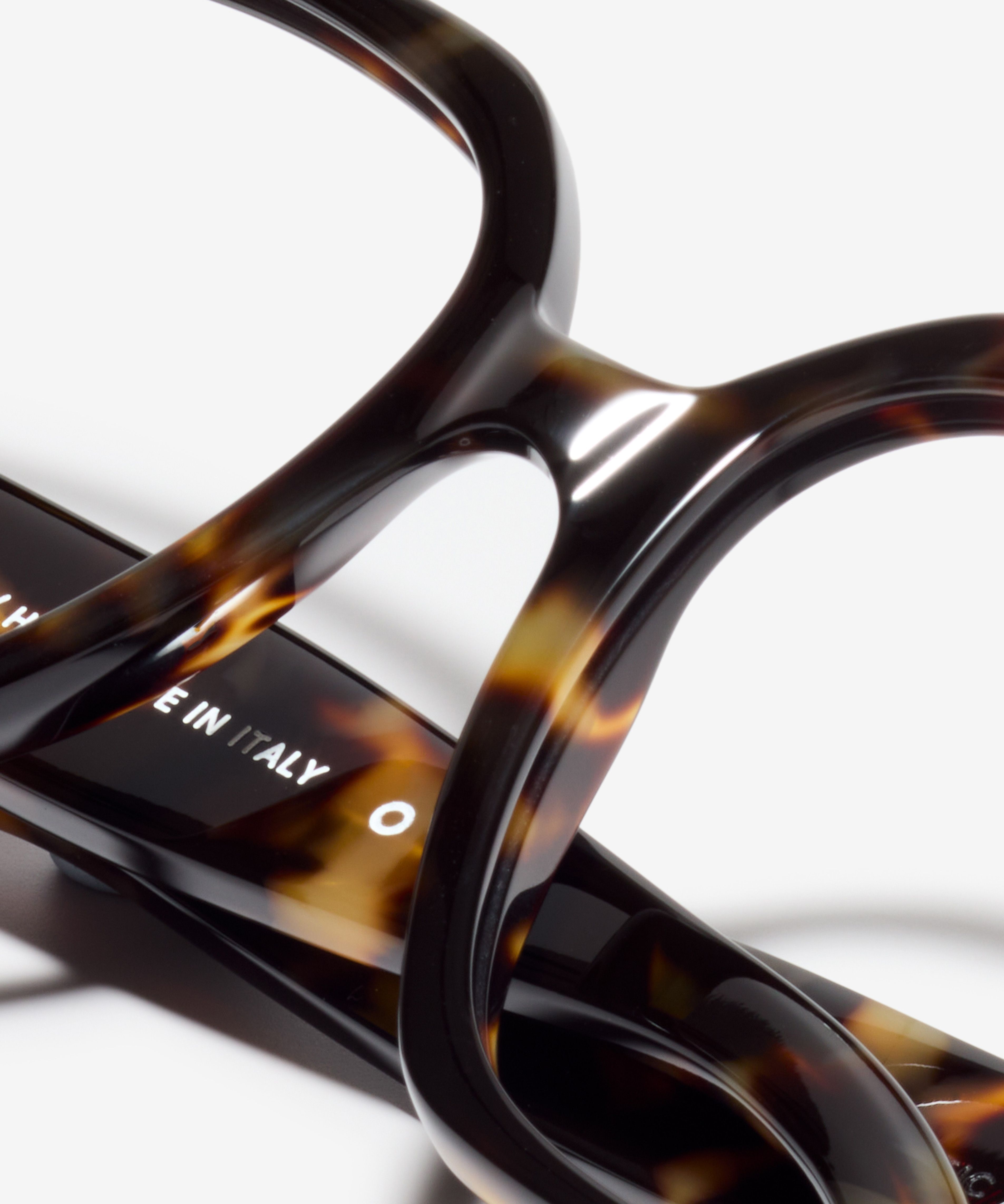 Detail image of the frame The Ecstatic in colour Amber Tortoise and size Wide