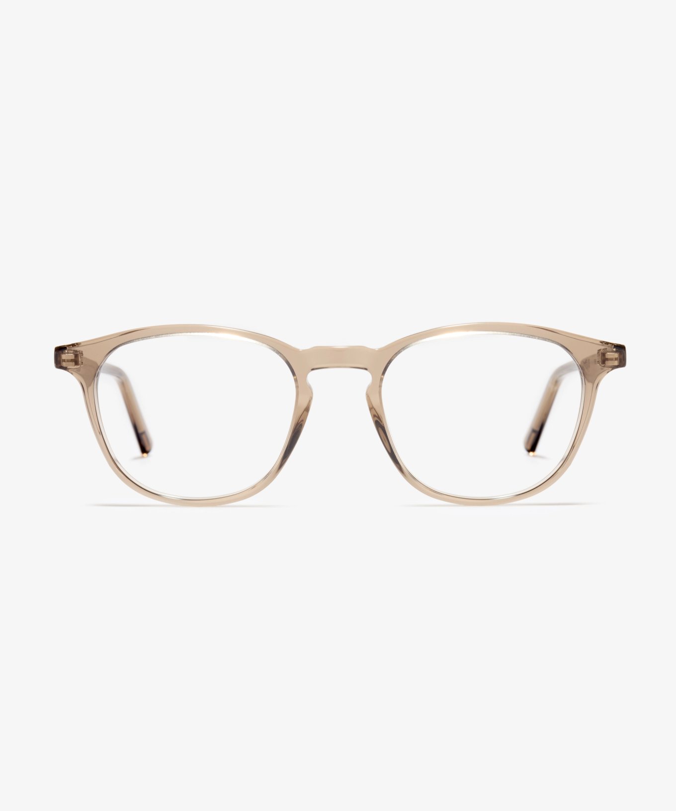 Front-Bild der Brille The Underlined in Farbe Stone Grey Transparent und Größe Breit