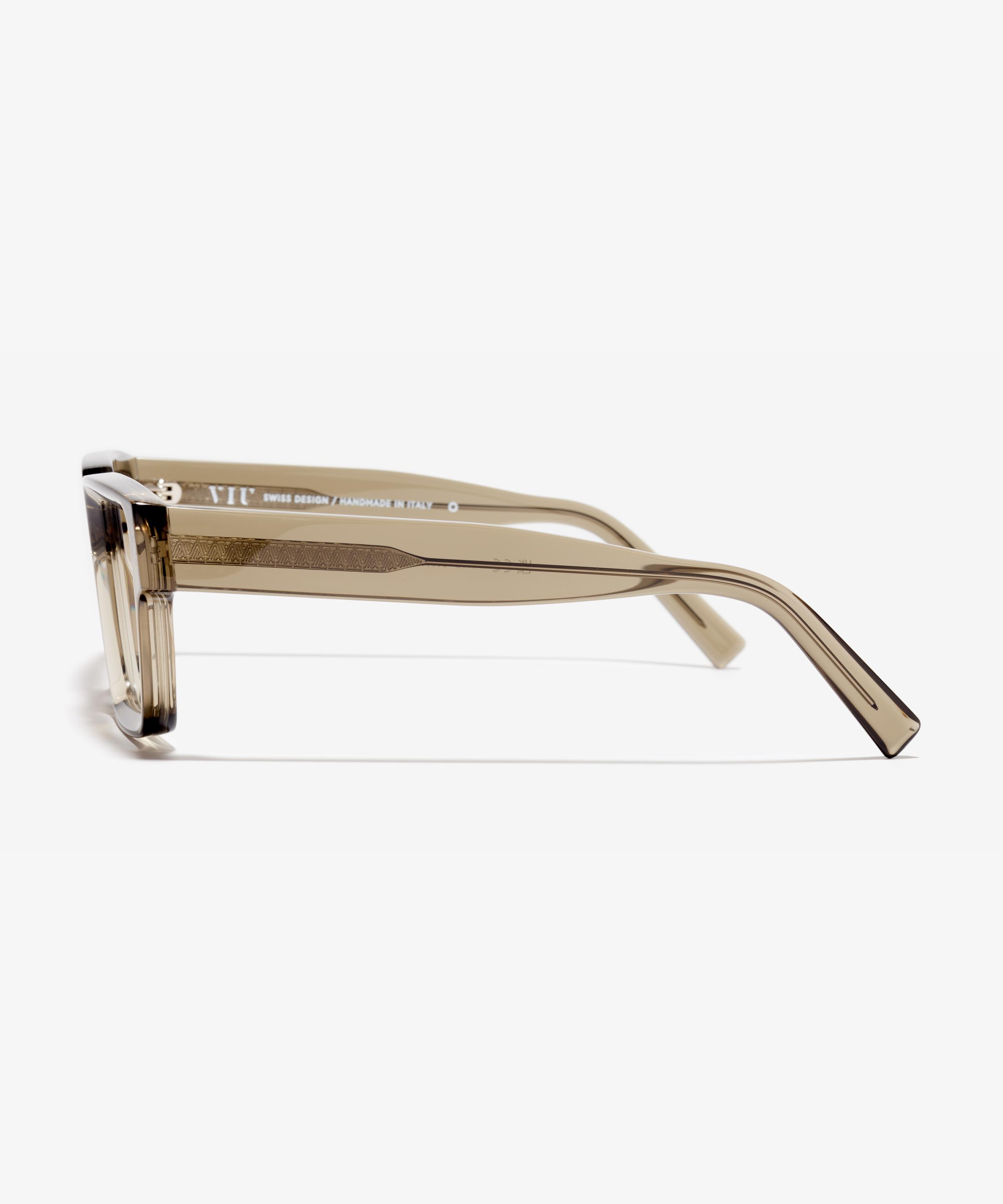 Seite-Bild der Brille The Savage in Farbe Light Khaki und Größe Breit