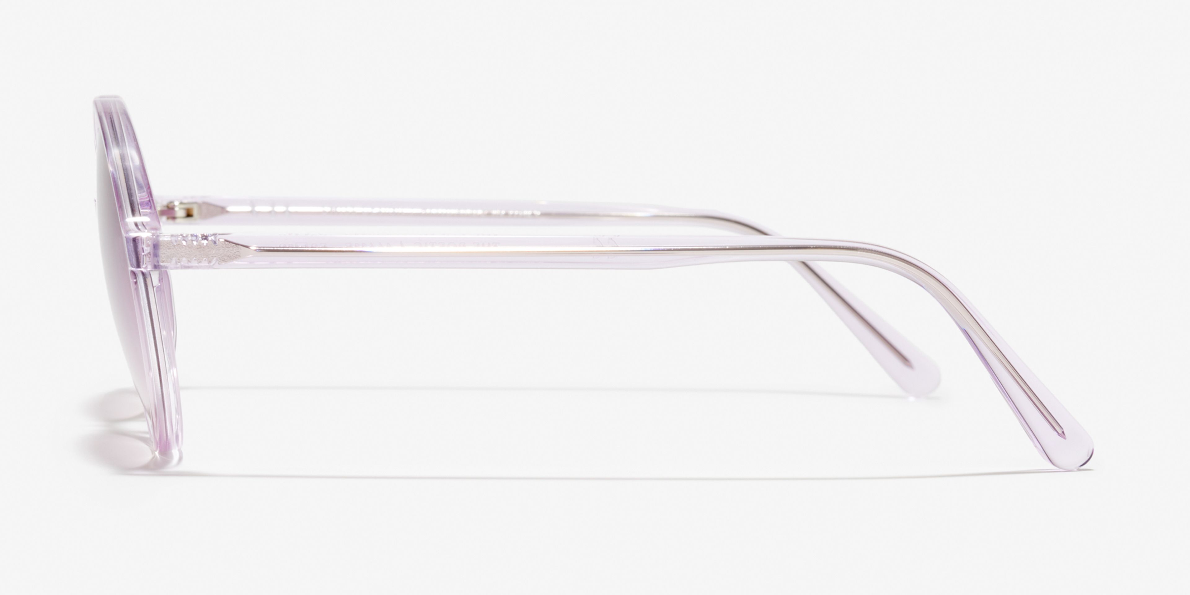 Side image of the sunglasses The Poetic in colour Lilac and size Wide