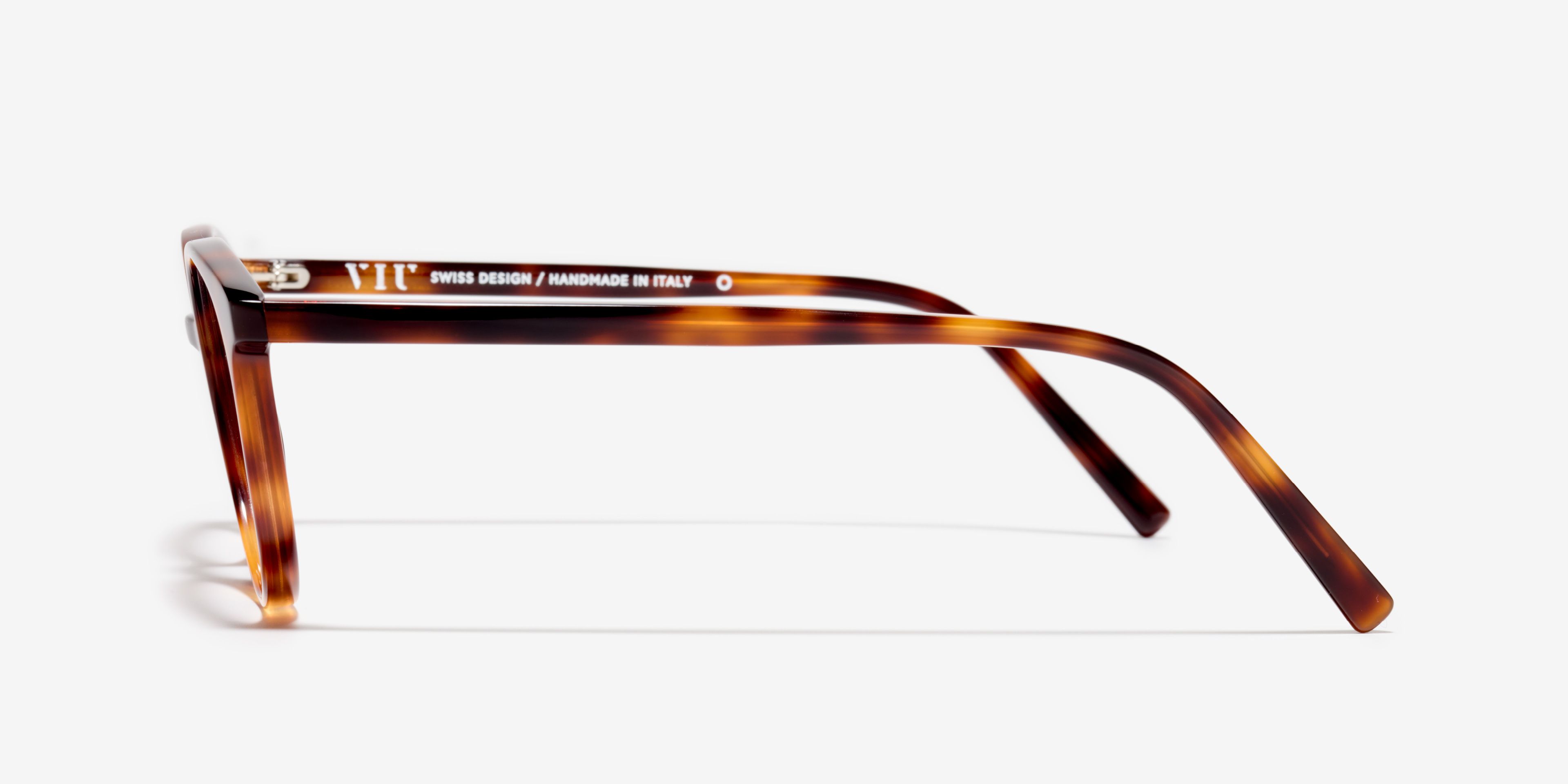 Seite-Bild der Brille The Academic in Farbe Cherrywood und Größe Schmal