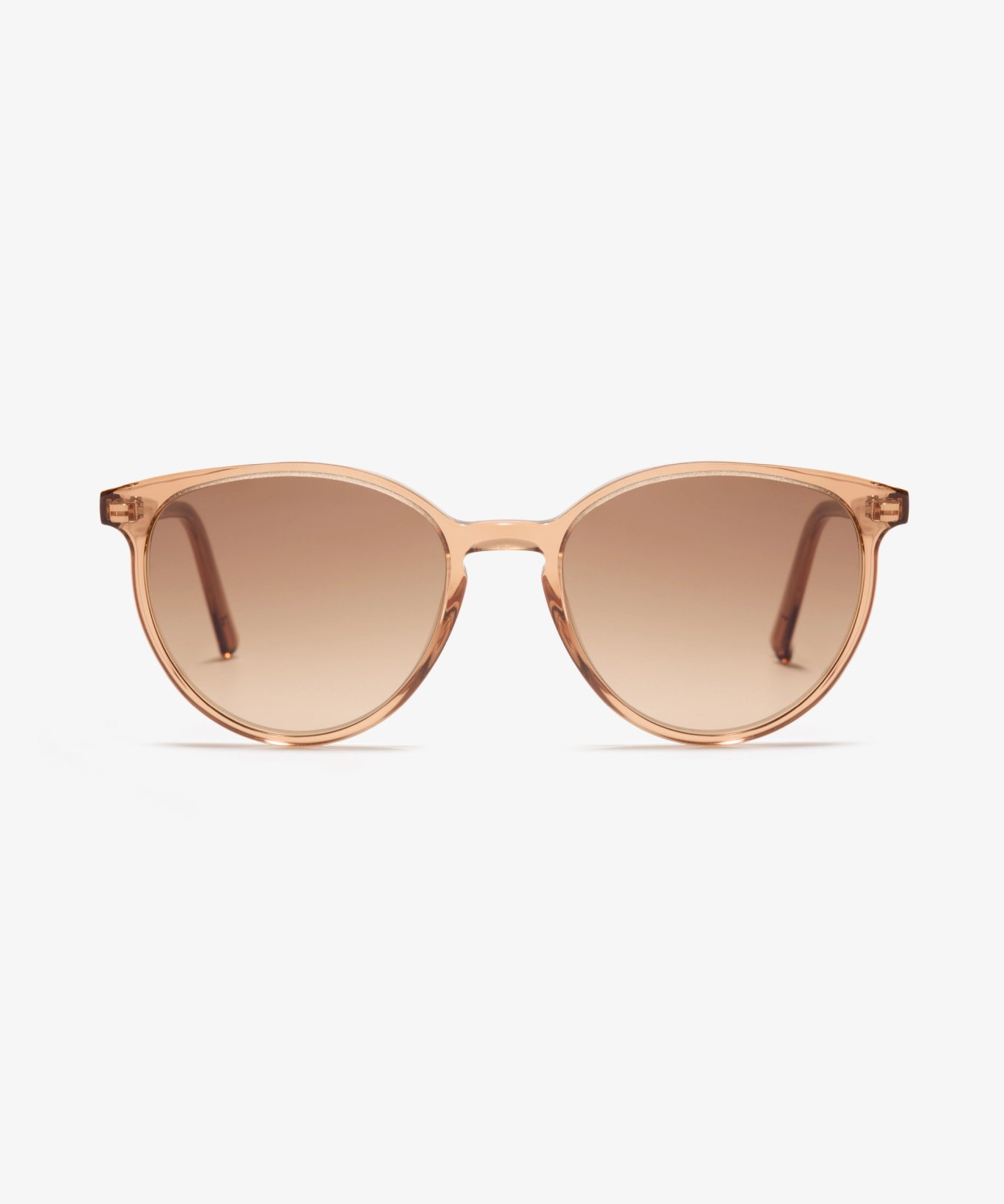 Front image of the sunglasses The Savvy in colour Champagne and size Medium