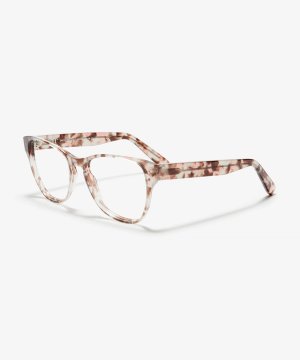 Schräg-Bild der Brille The Sassy in Farbe Pastel Havana und Größe Breit