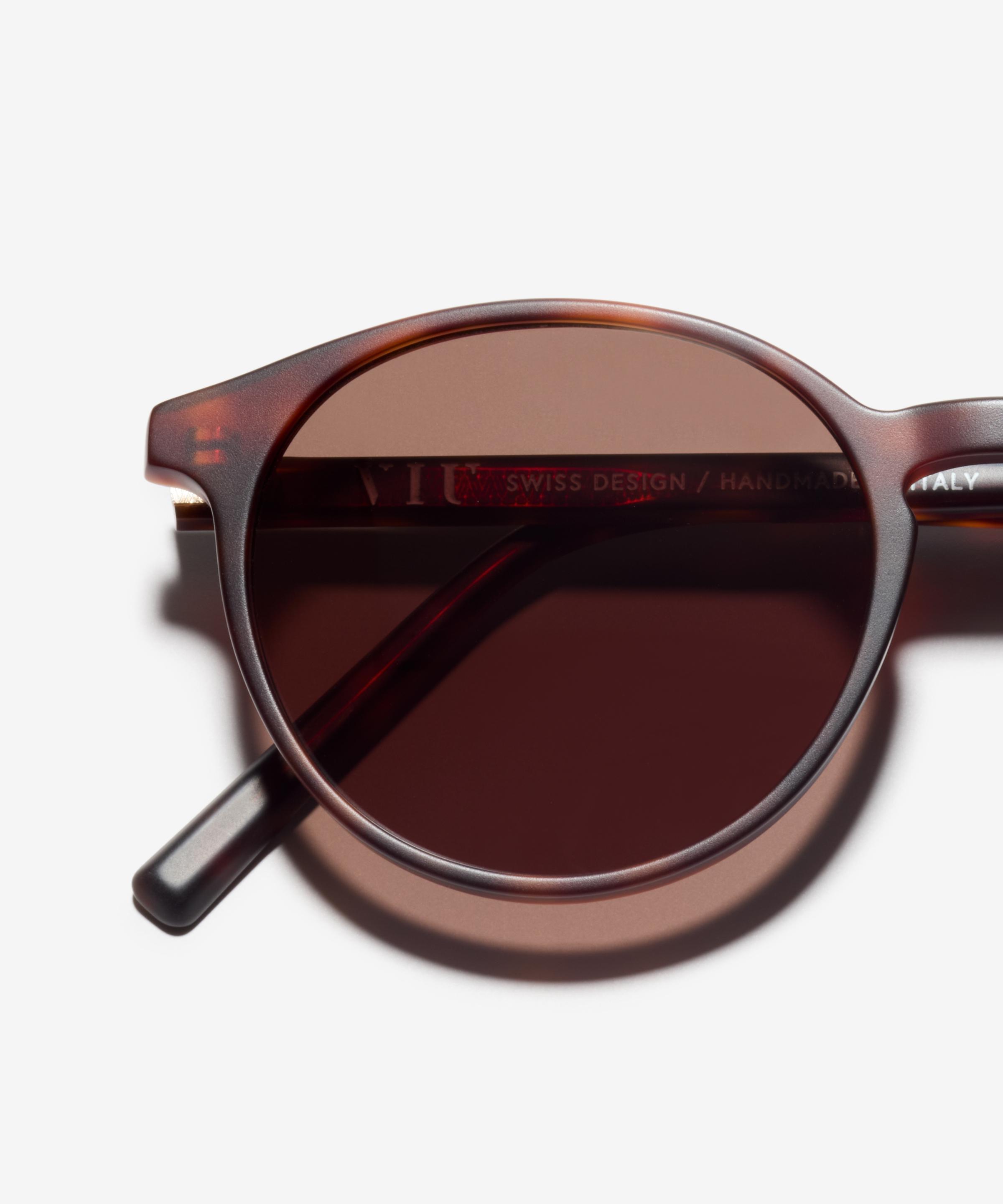 Image Détail de la paire de lunettes de soleil The Dapper en couleur Tortoise et taille Large
