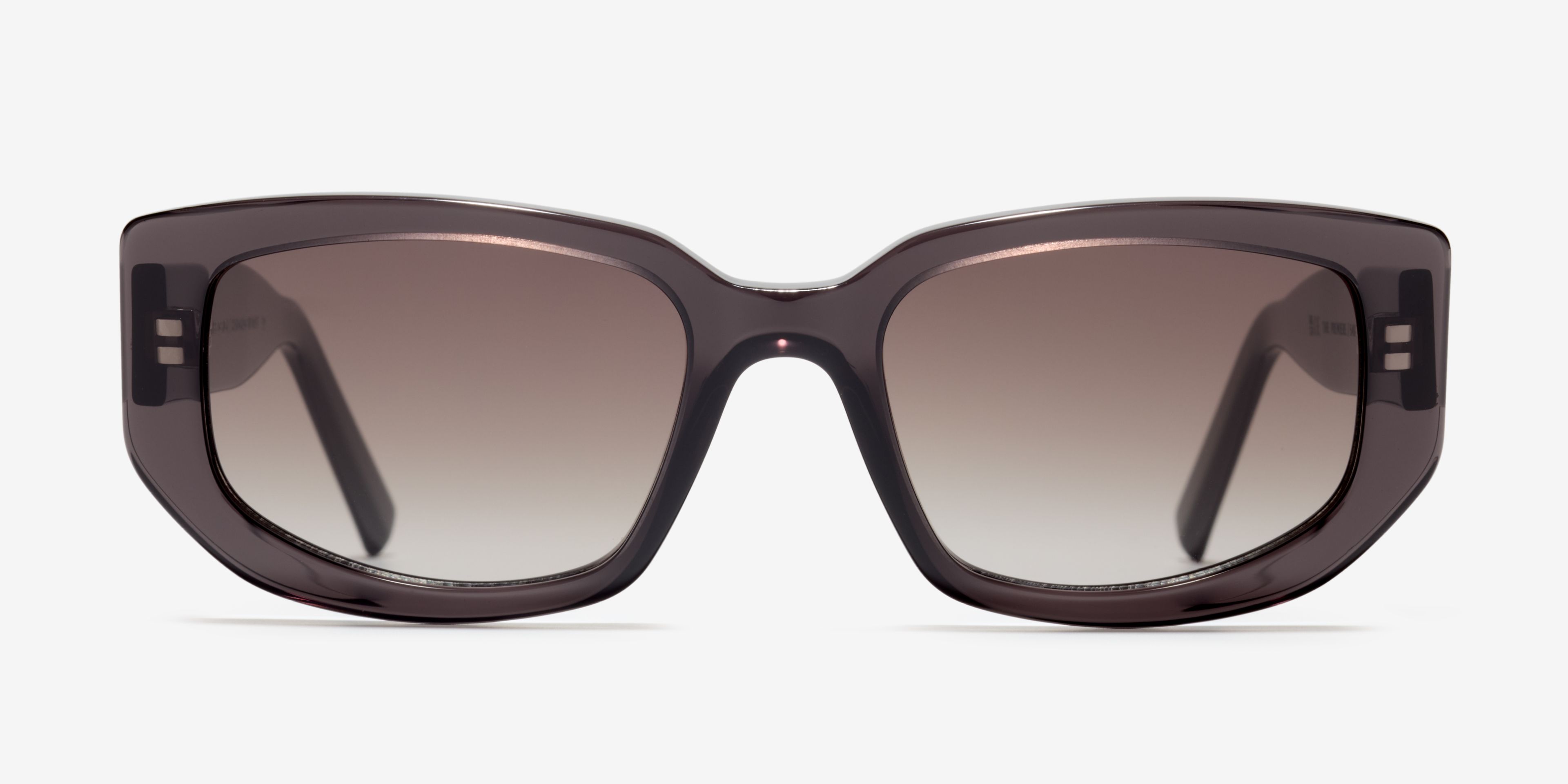 Front-Bild der Sonnenbrille The Premiere in Farbe Black Transparent und Größe Breit