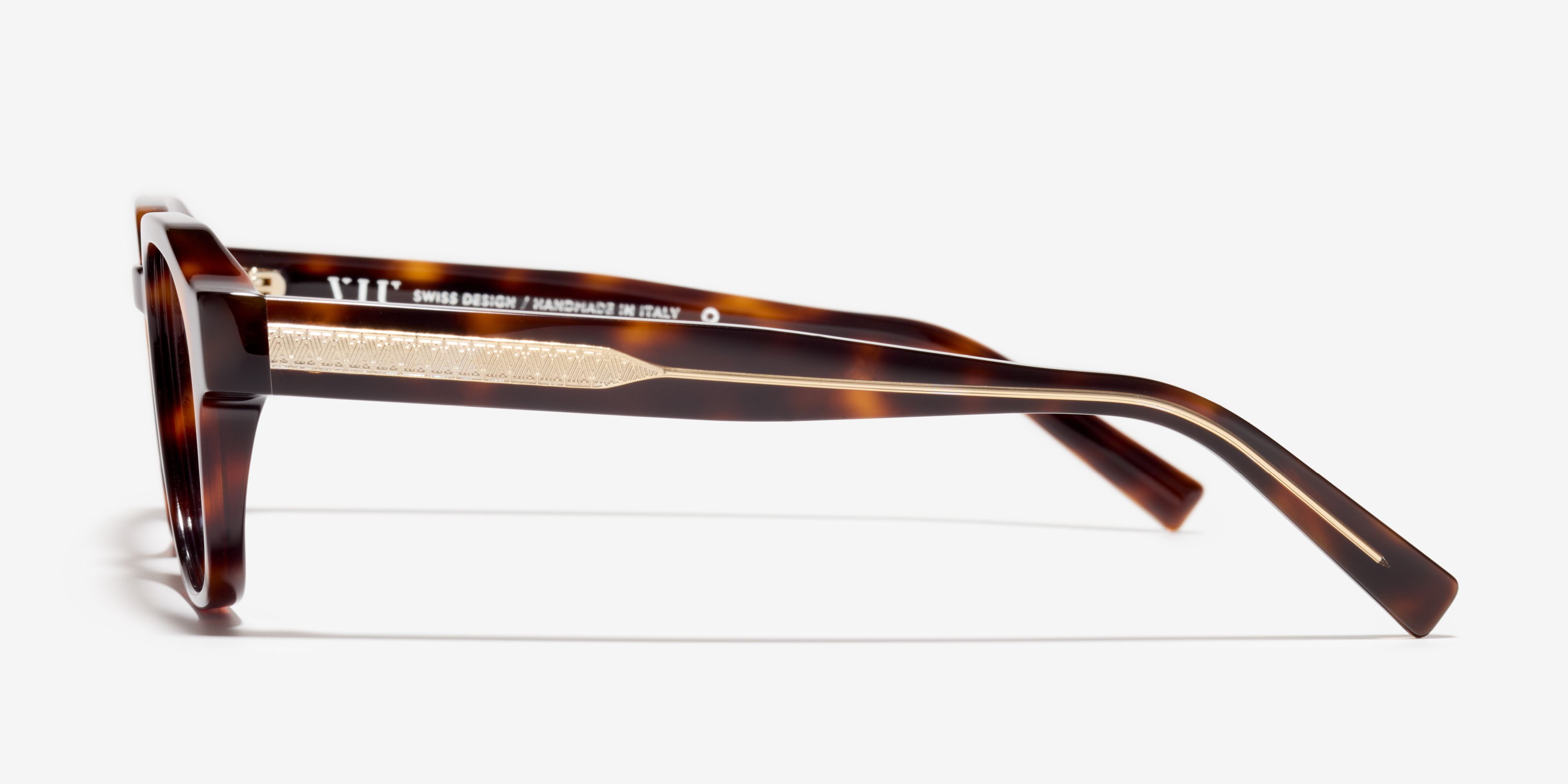 Seite-Bild der Brille The Authentic in Farbe Cherrywood und Grösse Breit