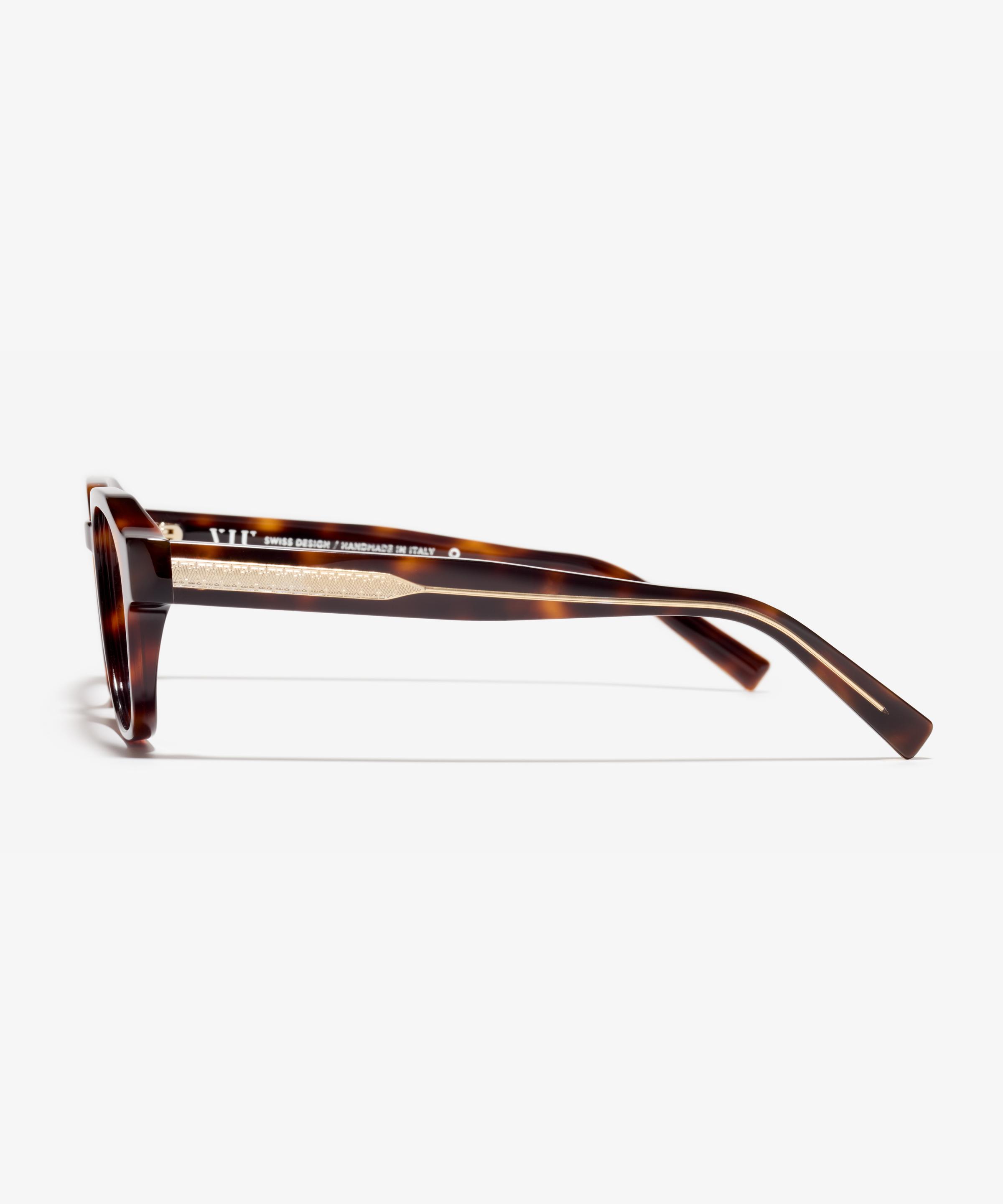 Seite-Bild der Brille The Authentic in Farbe Cherrywood und Grösse Breit