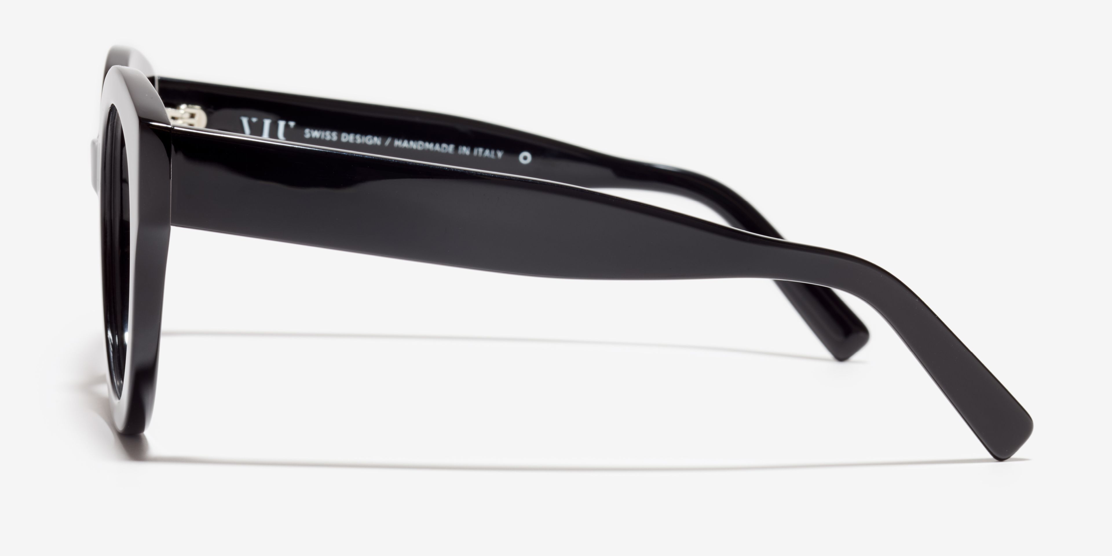Side image of the frame The Mindful in colour Black and size Wide