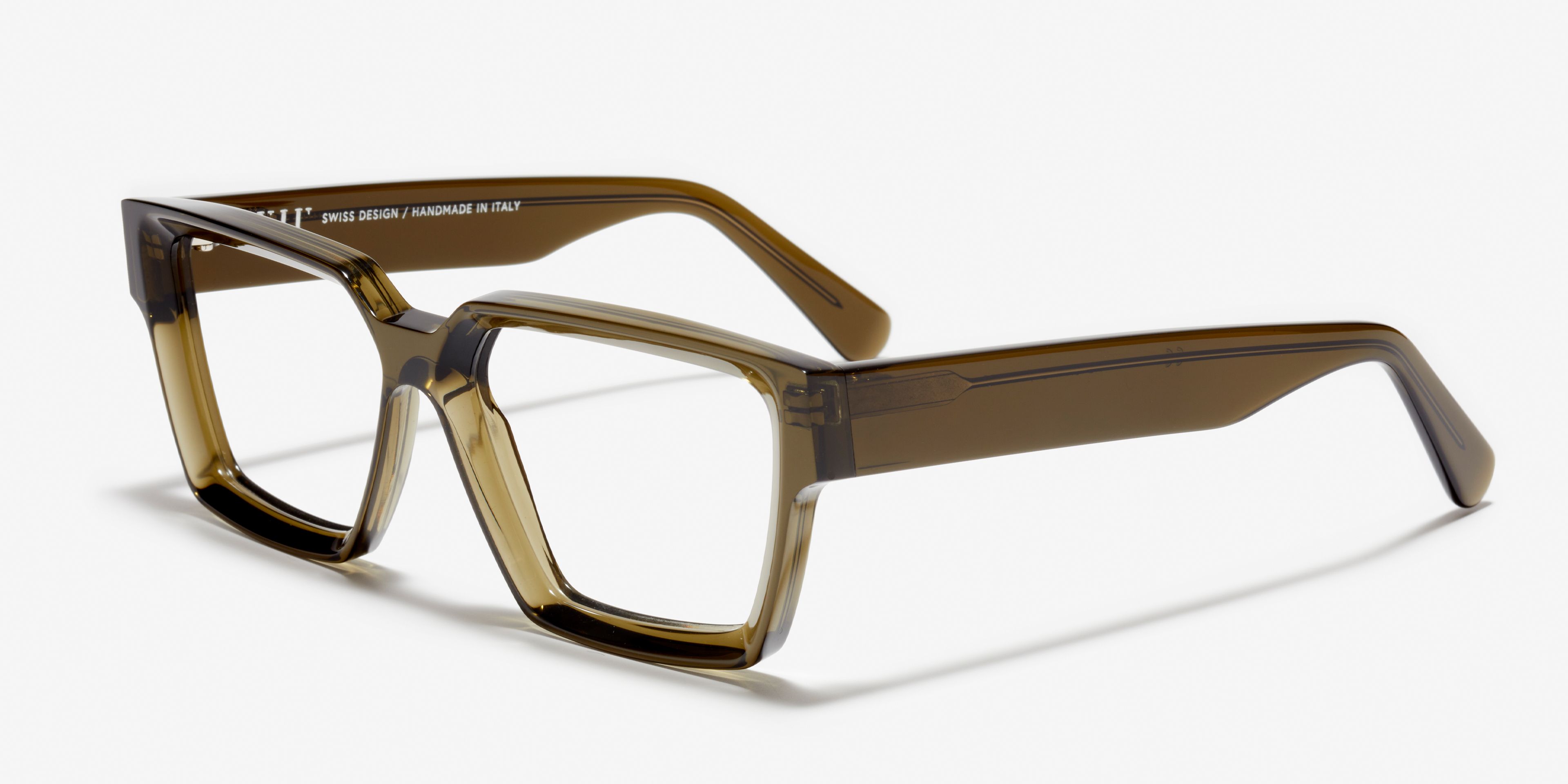 Schräg-Bild der Brille The Savage in Farbe Khaki und Grösse Breit