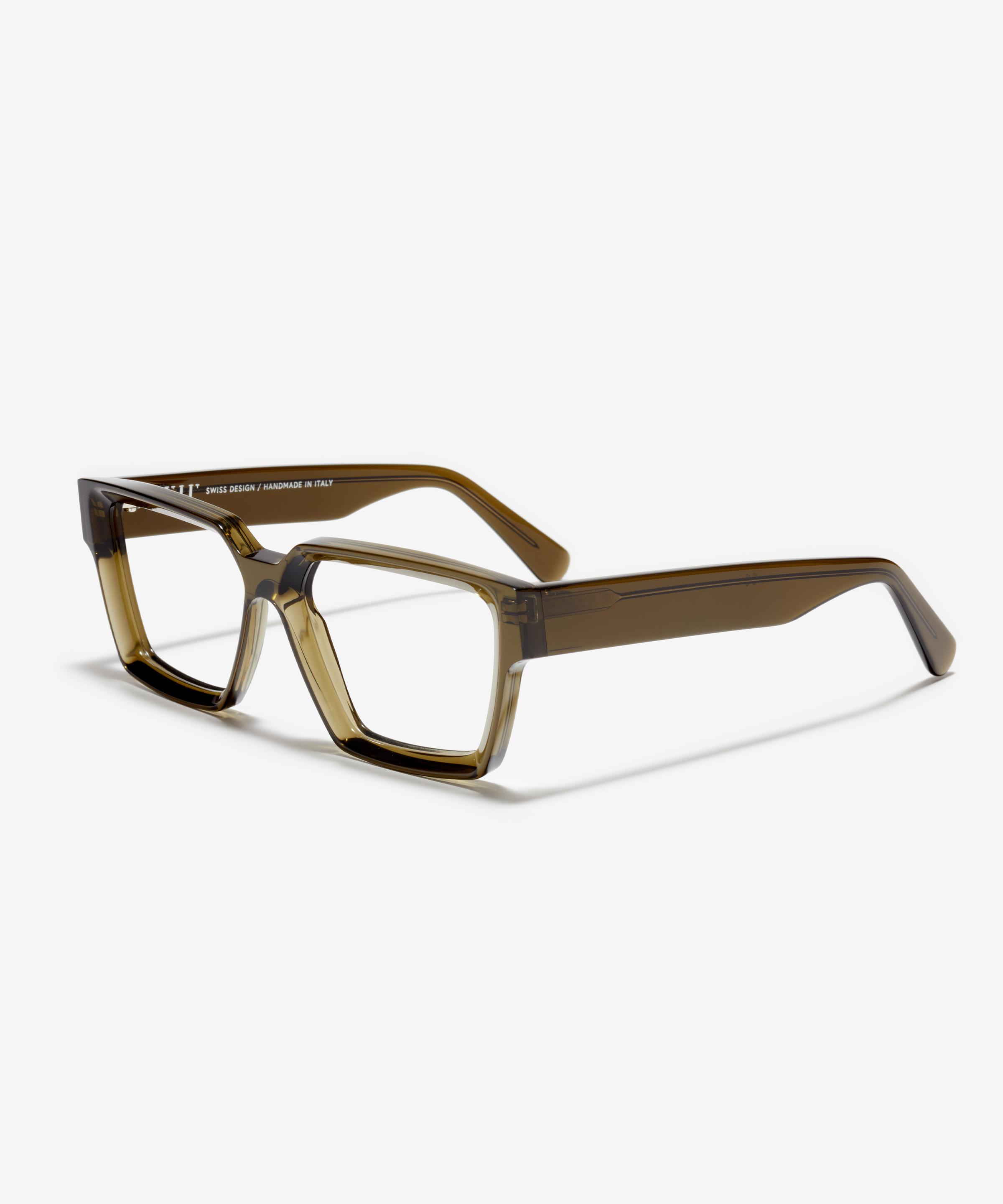 Schräg-Bild der Brille The Savage in Farbe Khaki und Grösse Breit
