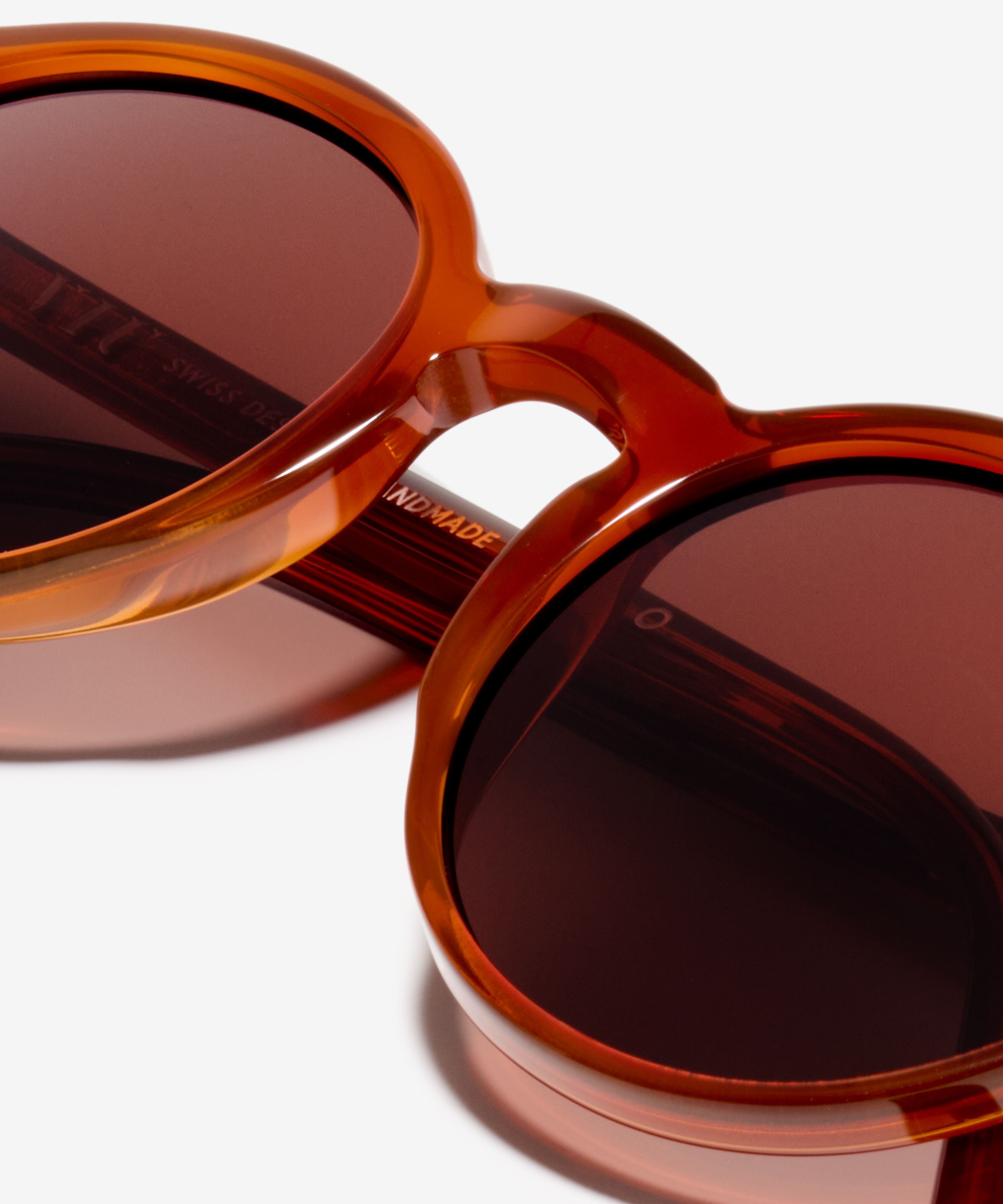 Image Détail de la paire de lunettes de soleil The Sharp en couleur Light Havana et taille Étroit