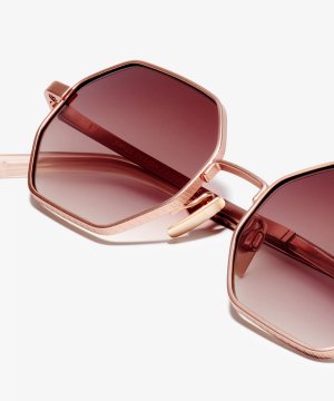 Detail-Bild der Sonnenbrille The Clash in Farbe Rose Gold und Grösse Mittel