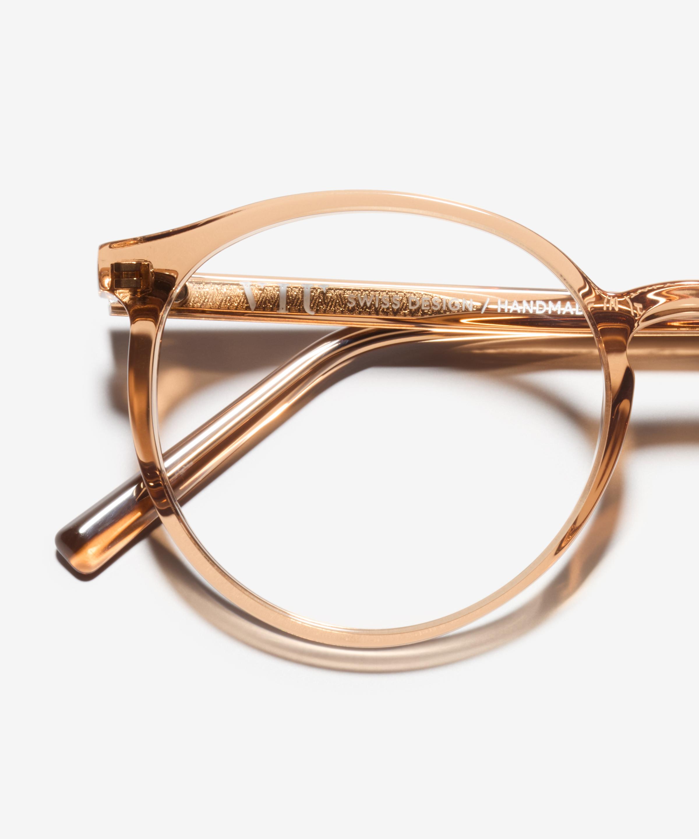 Detail-Bild der Brille The Delight in Farbe Champagne und Grösse Mittel