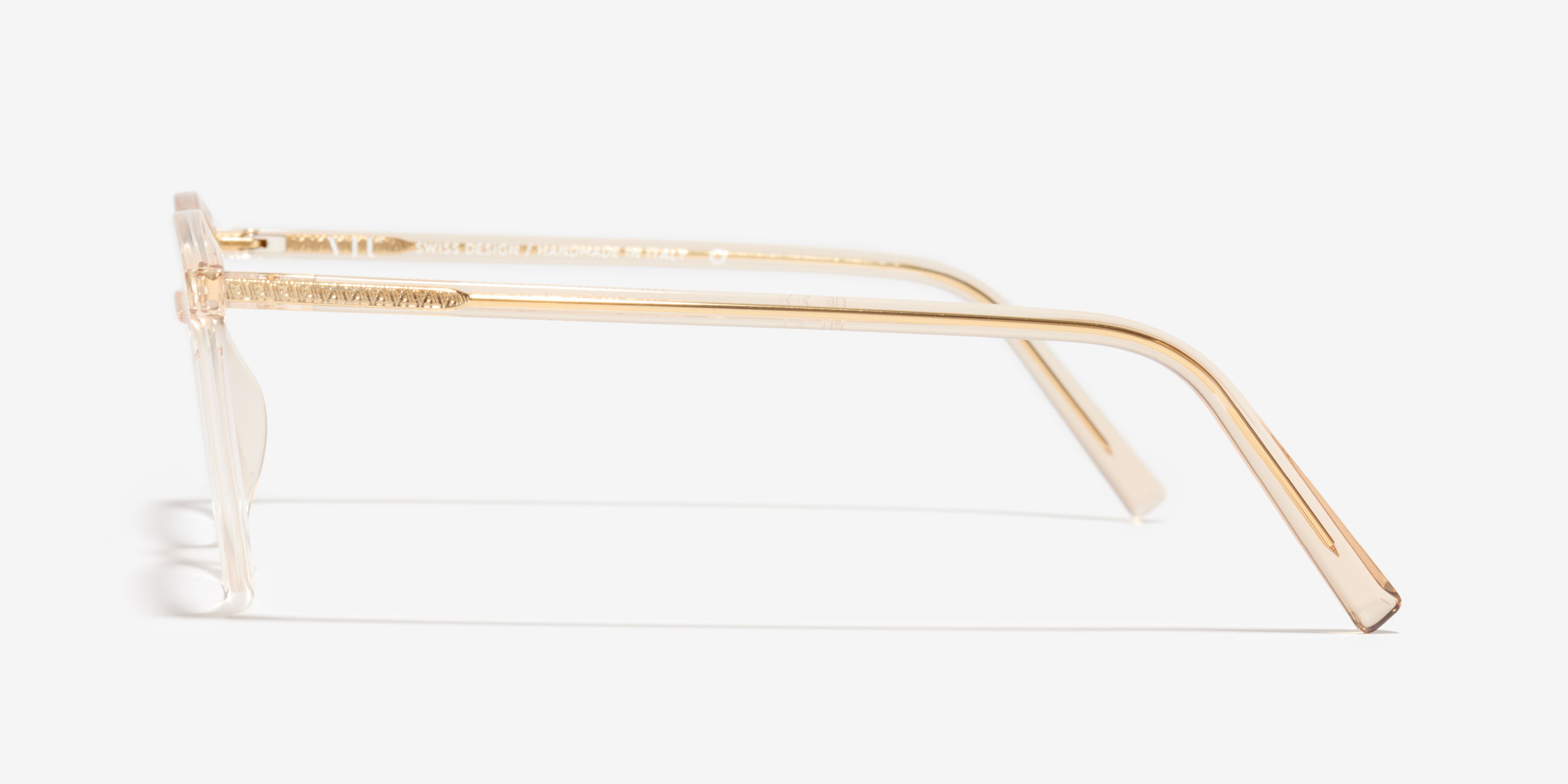 Side image of the frame The Subtle in colour Chardonnay and size Narrow
