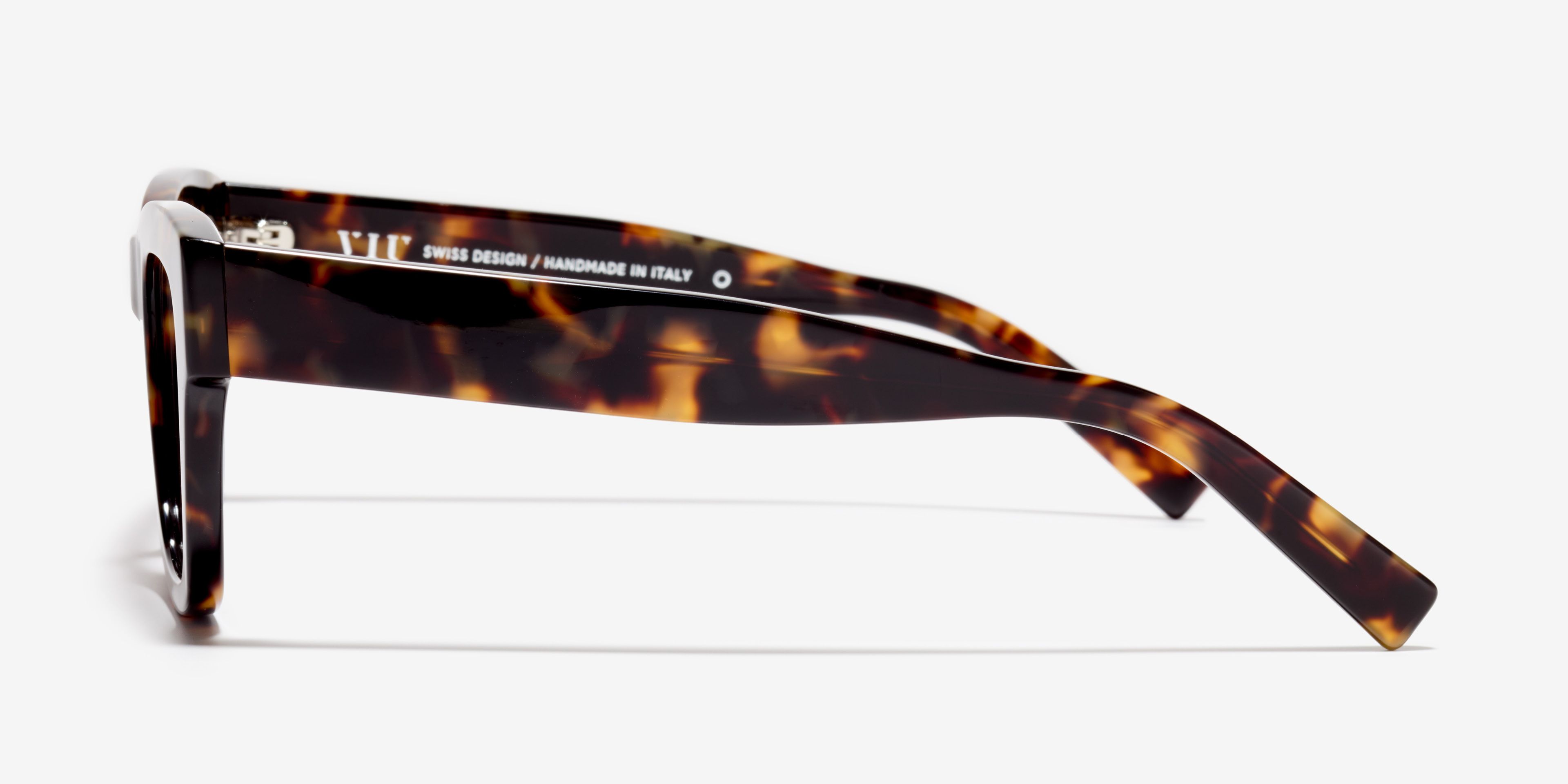 Image Côté de la monture The Catch en couleur Amber Tortoise et taille Large