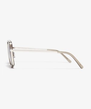 Side image of the sunglasses The Glamorous Ace II in colour Silver and size Wide