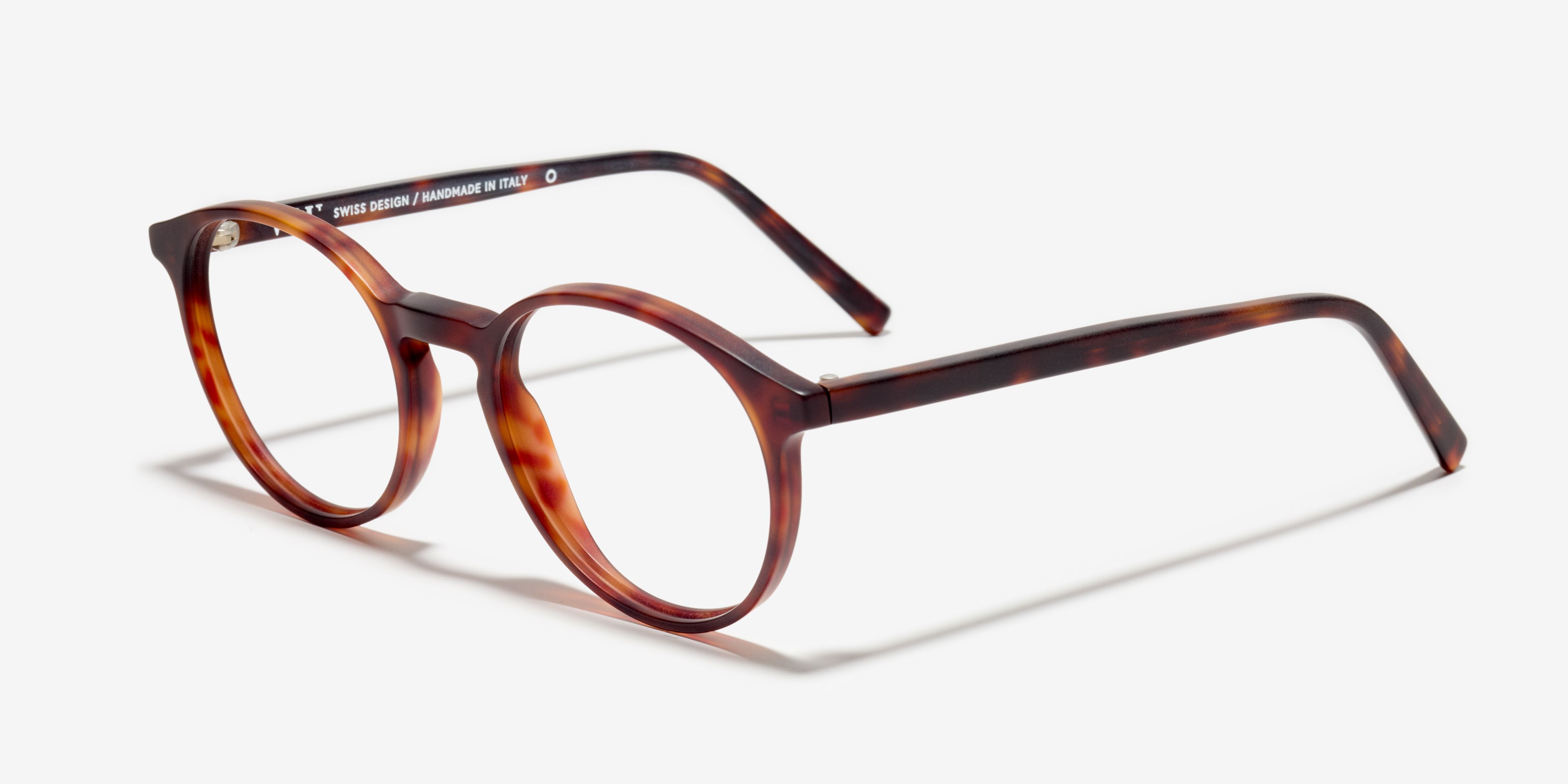 Schräg-Bild der Brille The Dapper in Farbe Tortoise und Größe Breit
