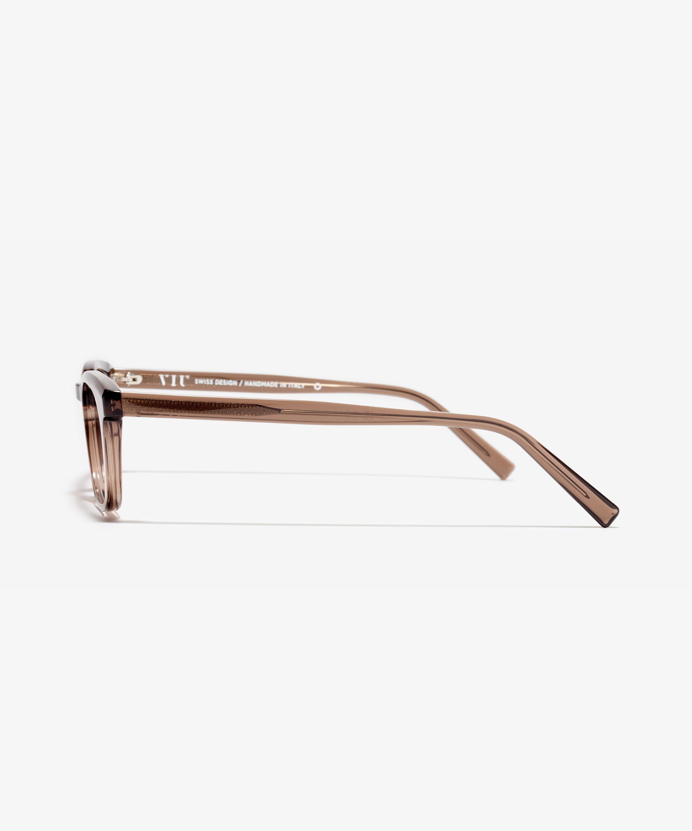 Seite-Bild der Brille The Insight in Farbe Brown Transparent und Grösse Mittel
