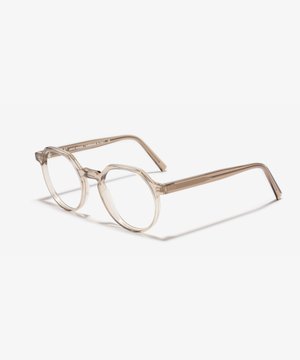 Schräg-Bild der Brille The Cultivated in Farbe Stone Grey Transparent und Grösse Mittel