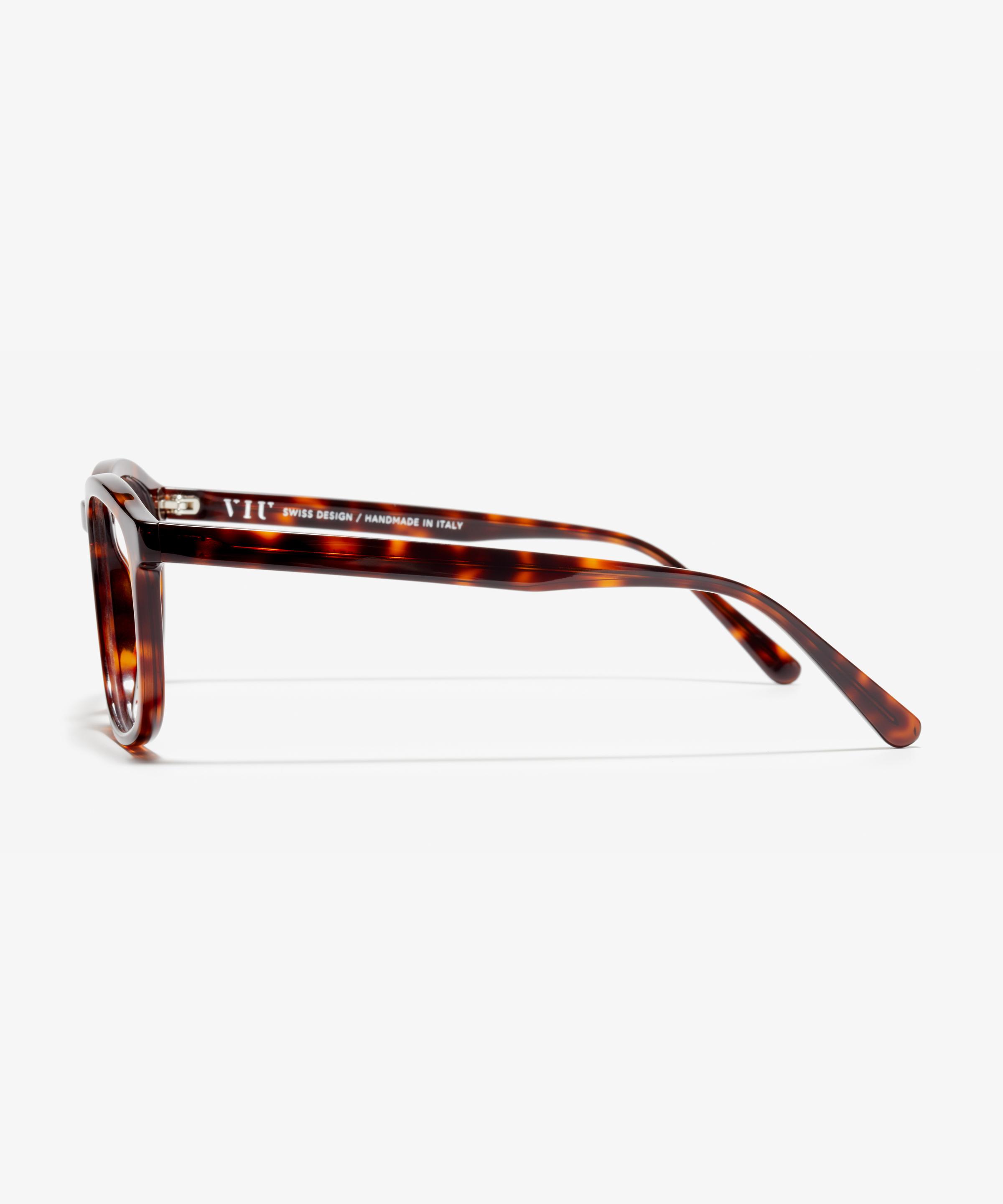 Side image of the frame The Distinct in colour Tortoise and size Wide