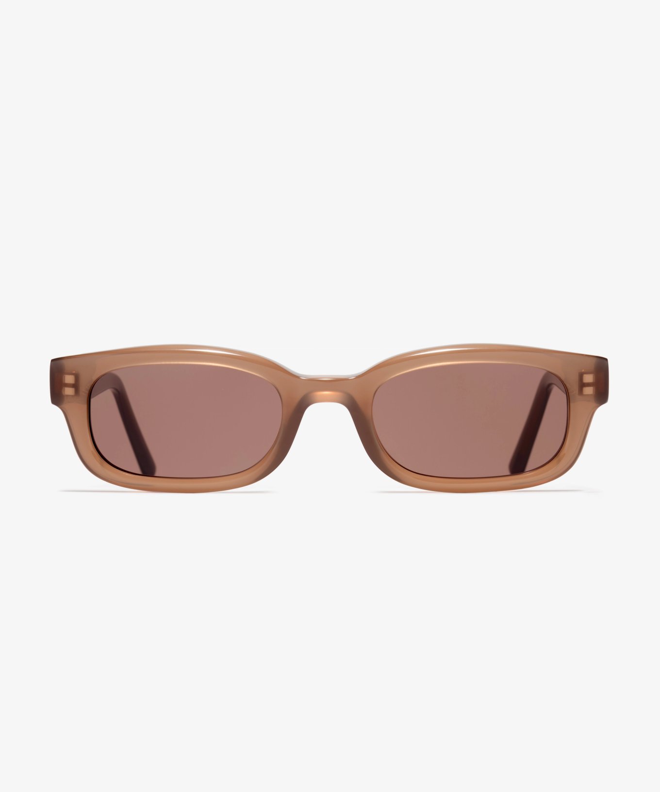 Front-Bild der Sonnenbrille The Shameless in Farbe Milky Mocha und Größe Breit