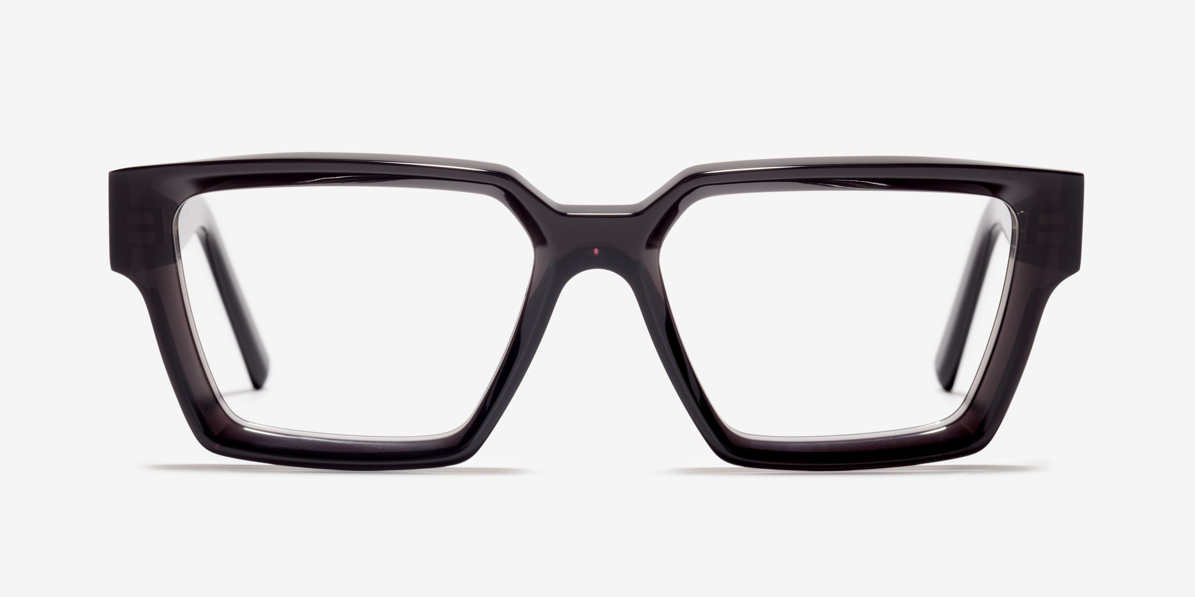 Front-Bild der Brille The Savage in Farbe Black Transparent und Größe Breit