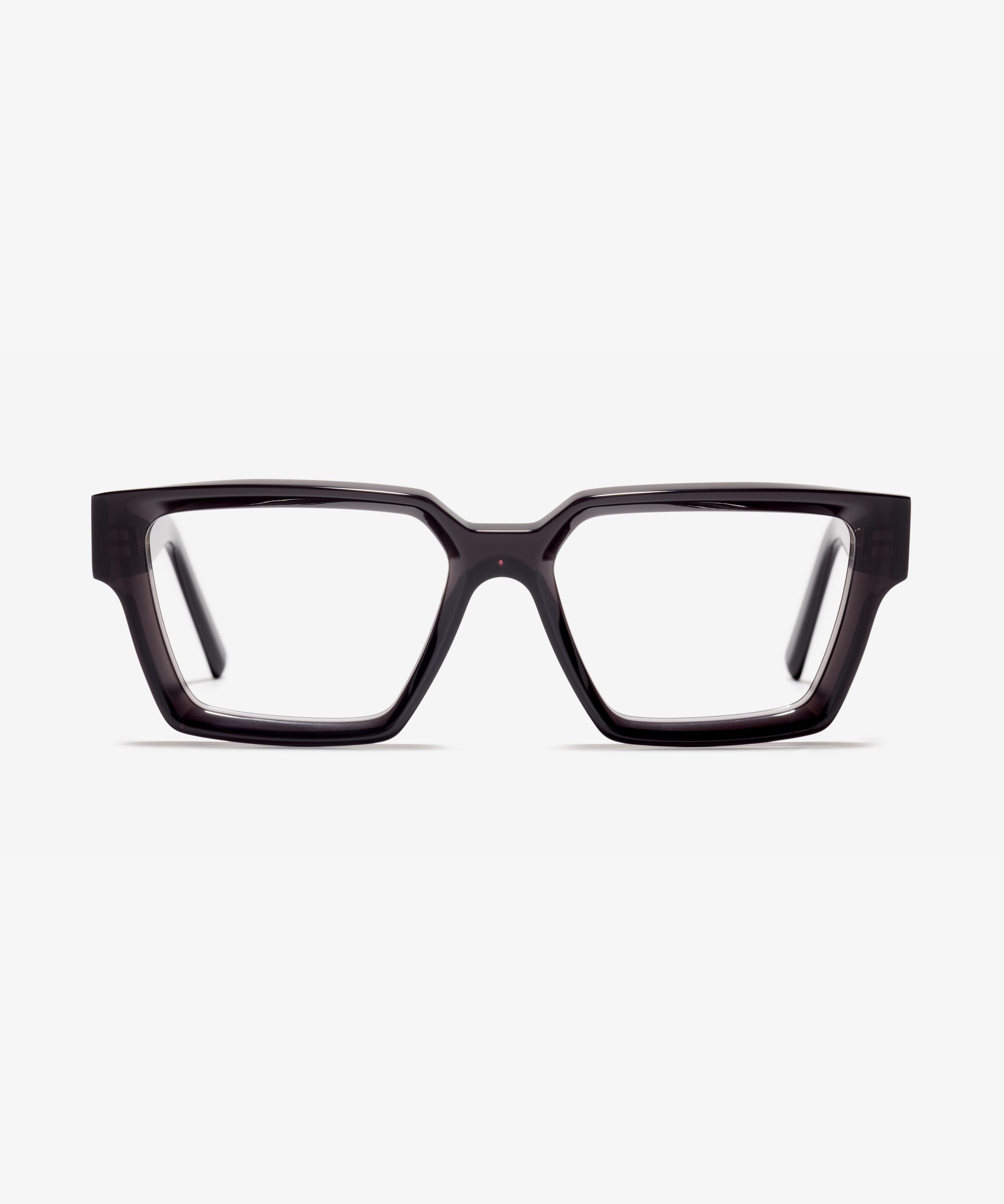 Front-Bild der Brille The Savage in Farbe Black Transparent und Größe Breit
