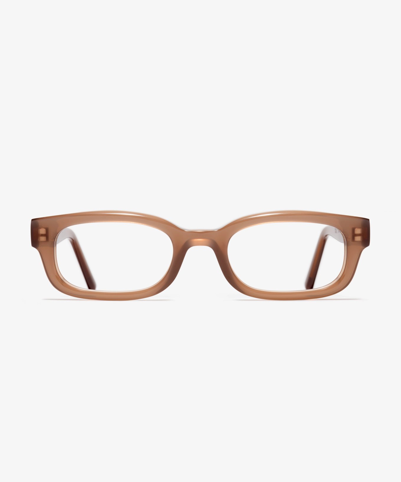 Front-Bild der Brille The Shameless in Farbe Milky Mocha und Grösse Breit