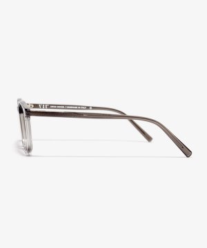 Side image of the frame The Polished in colour Smoke and size Wide