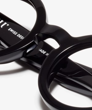 Detail-Bild der Brille The Literary in Farbe Black und Größe Mittel
