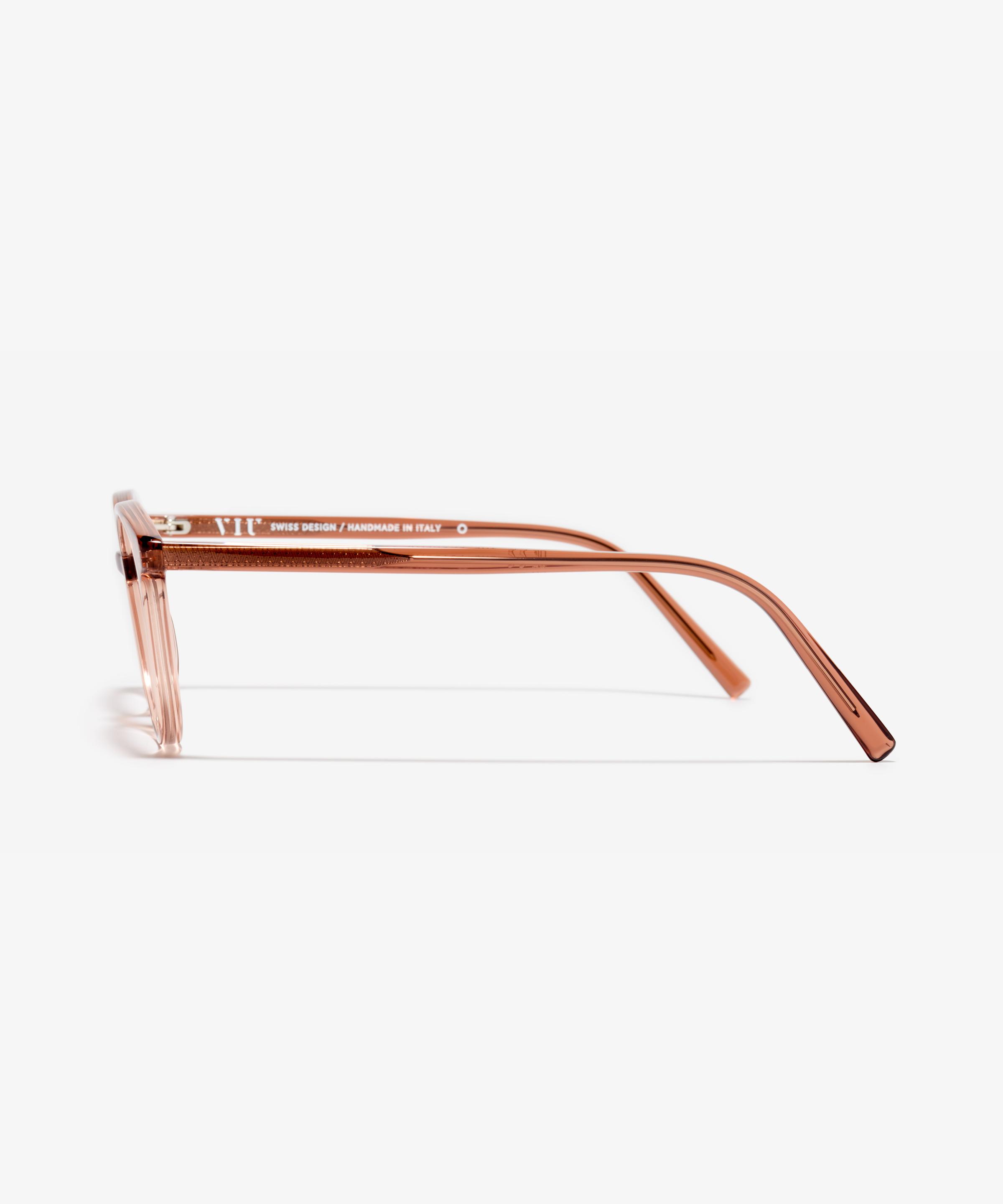 Seite-Bild der Brille The Academic in Farbe Rose Tan und Grösse Schmal