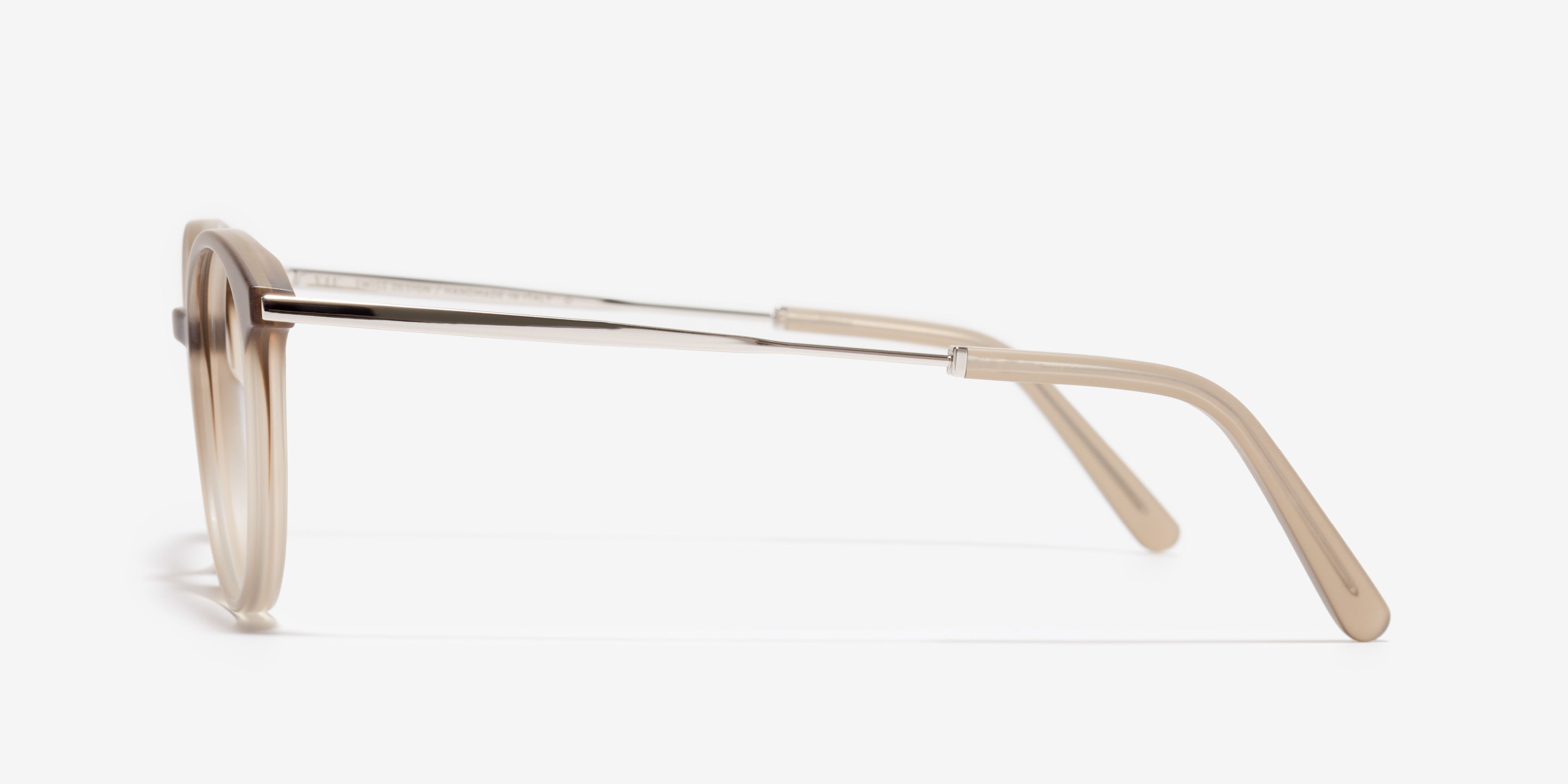 Seite-Bild der Brille The Academic in Farbe Ash Brown und Größe Schmal